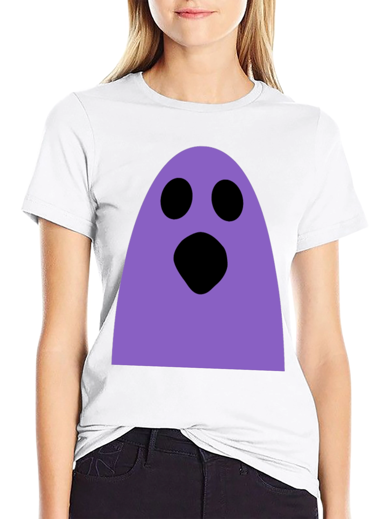 Spooky Ghost Graphic Tee - Halloween Fun