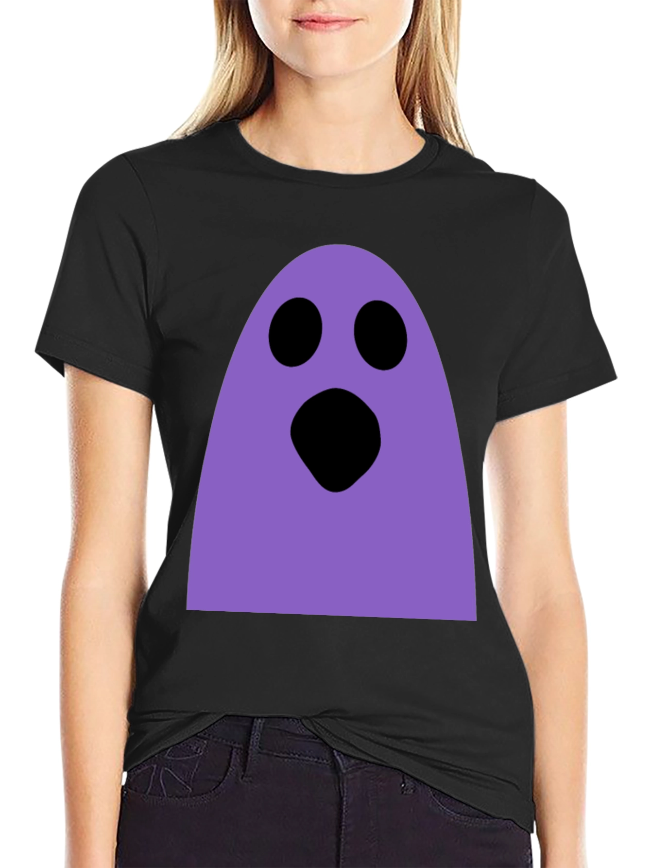 Spooky Ghost Graphic Tee - Halloween Fun