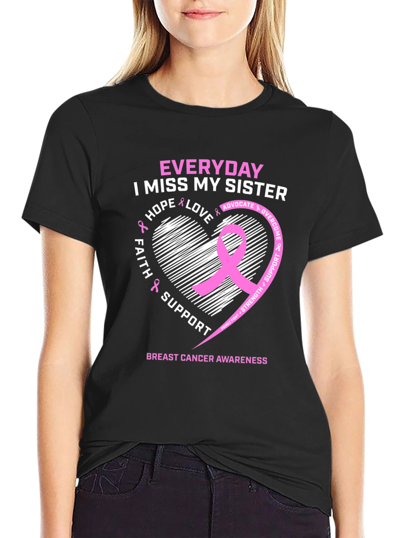 Breast Cancer Awareness Sister T-Shirt