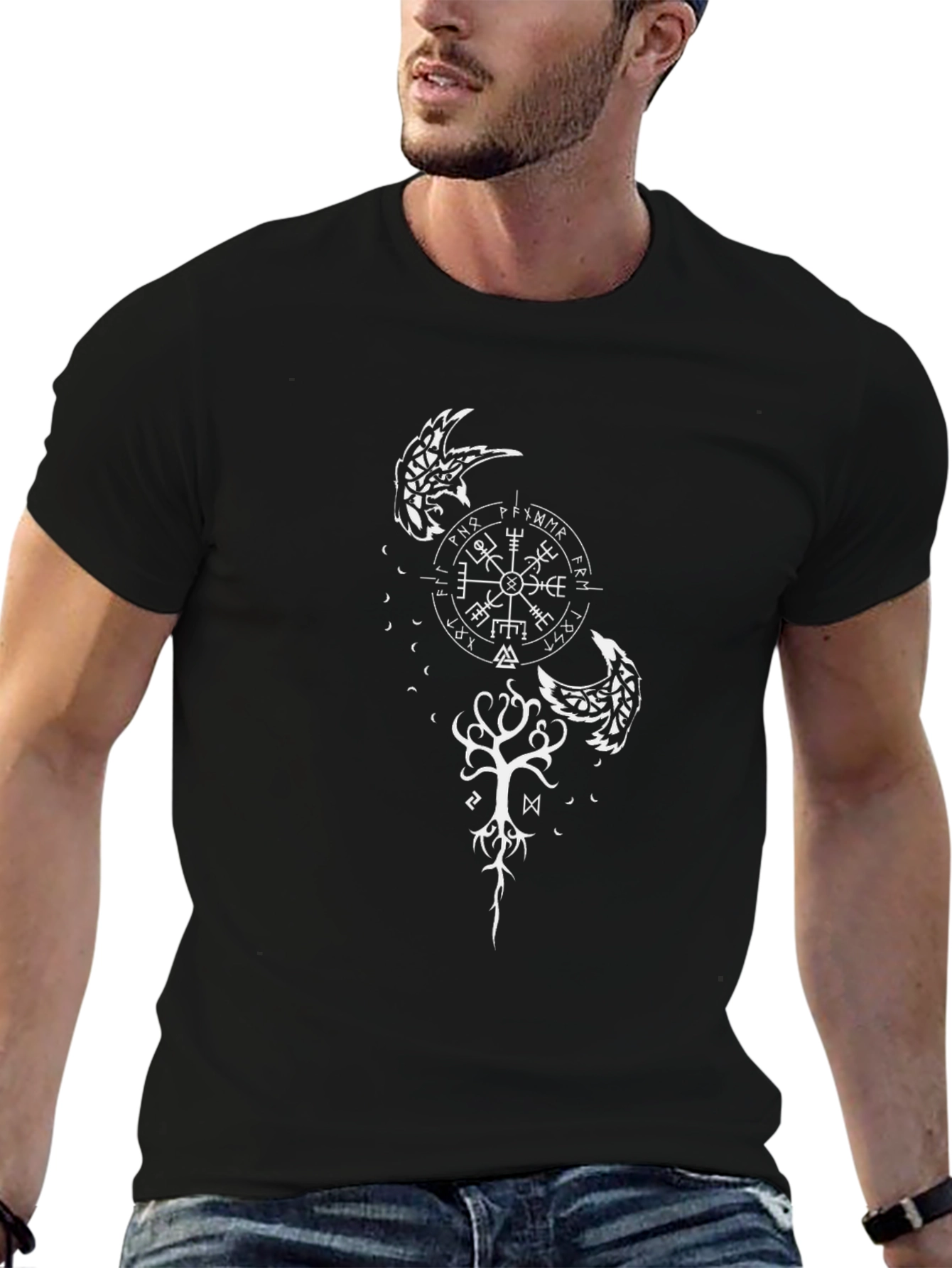 Viking Raven Tree of Life Graphic Tee