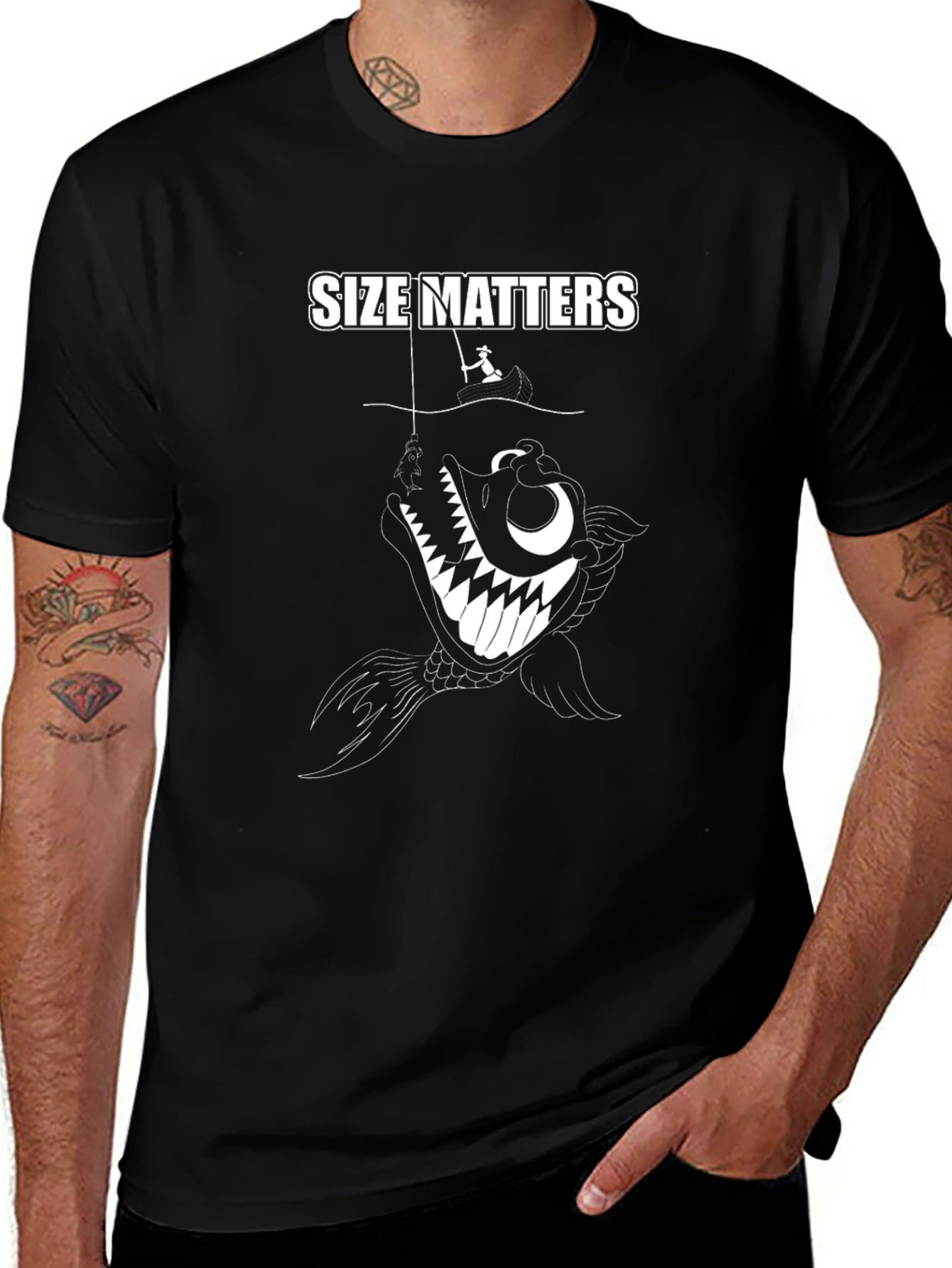 Size Matters Fishing Graphic Tee