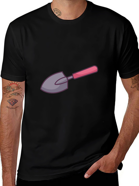 Cartoon Shovel Graphic T-Shirt