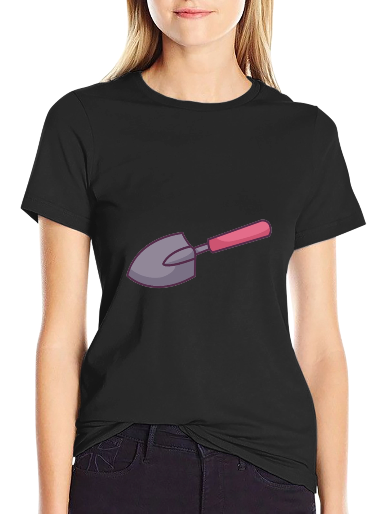 Cartoon Shovel Graphic T-Shirt