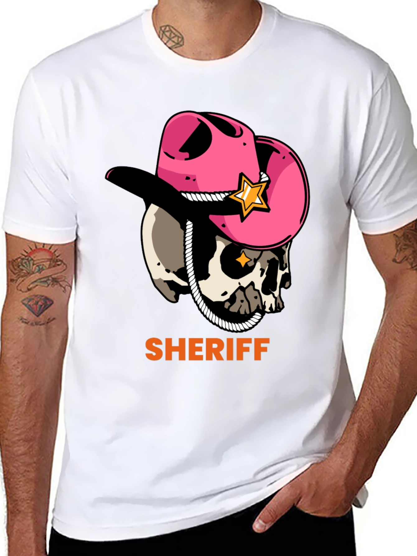 Skull Sheriff Tee - Western Style