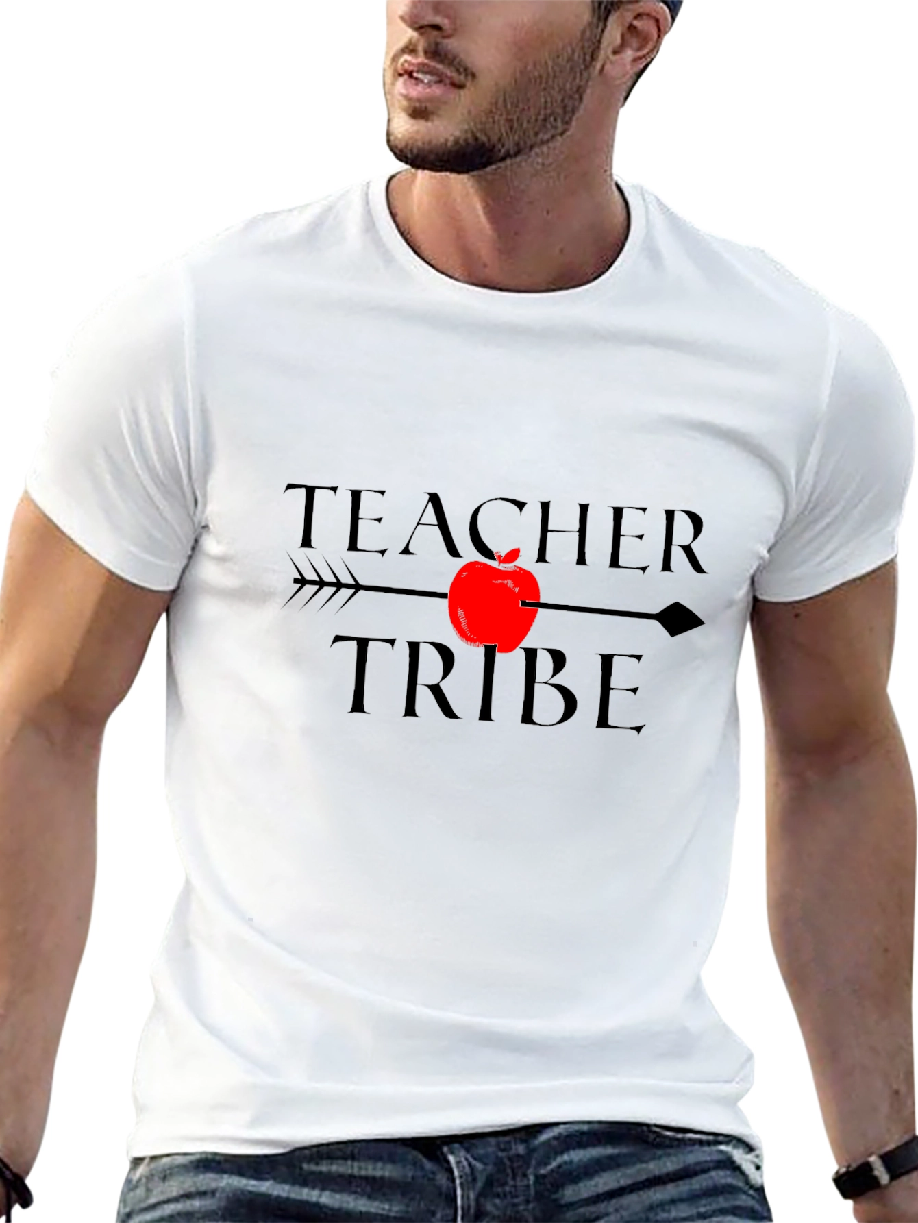 Teacher Tribe Graphic Tee - Black Cotton T-Shirt