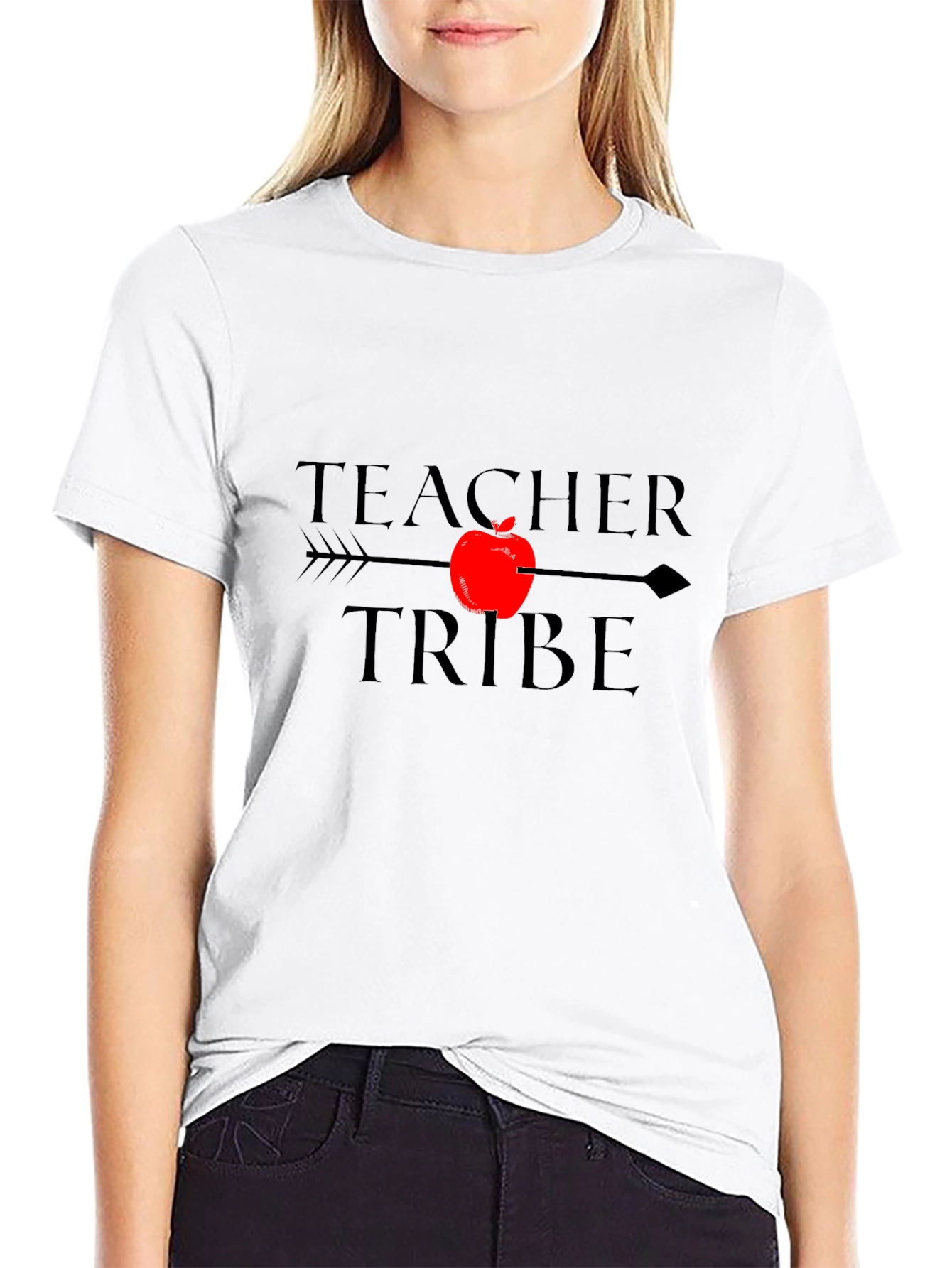 Teacher Tribe Graphic Tee - Black Cotton T-Shirt