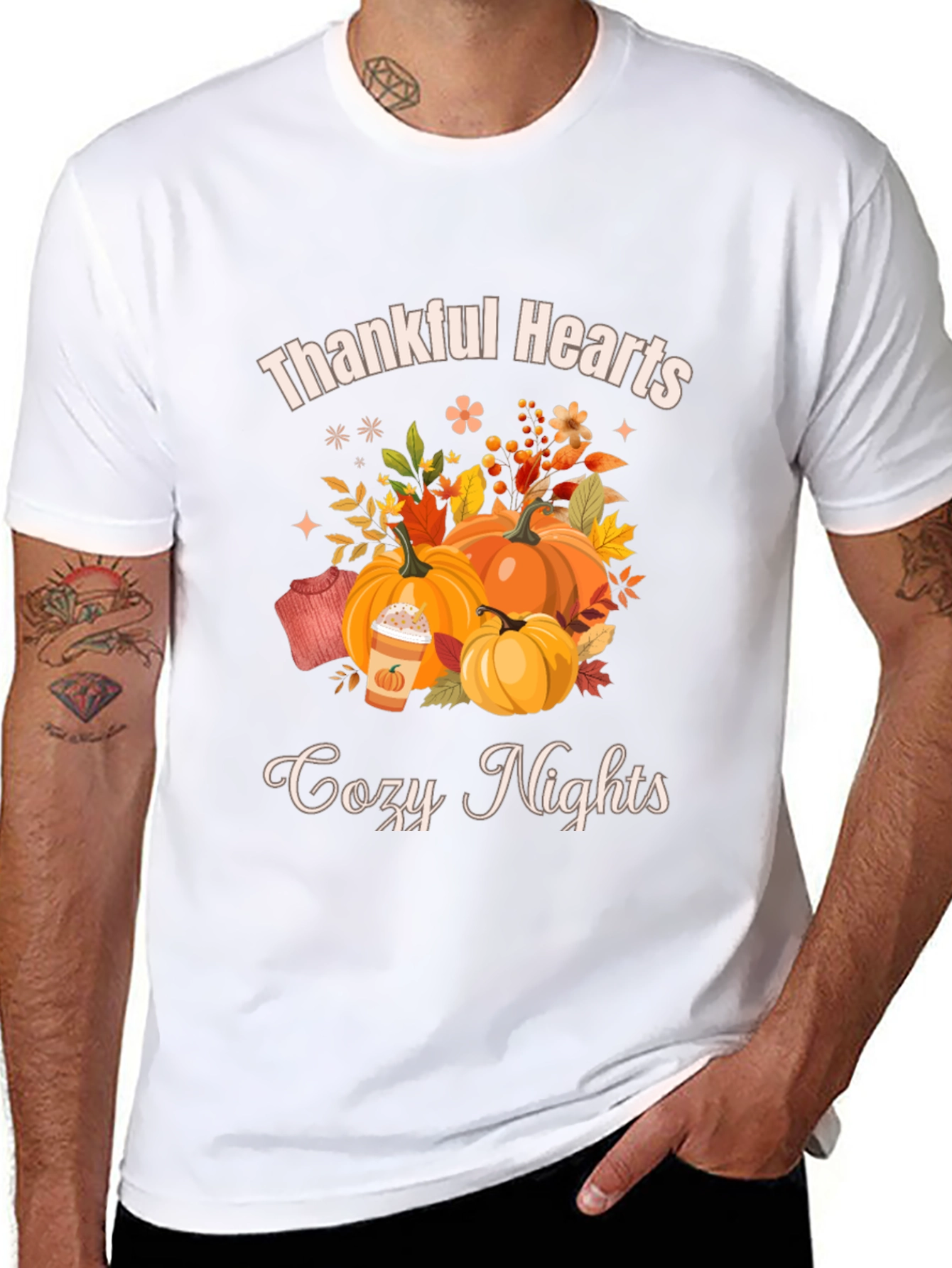 Thankful Hearts Cozy Nights Fall T-Shirt