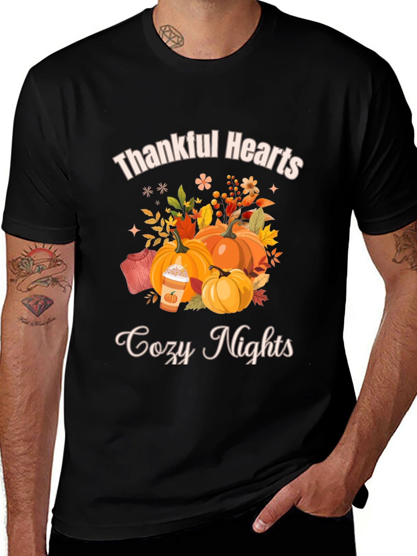 Thankful Hearts Cozy Nights Fall T-Shirt