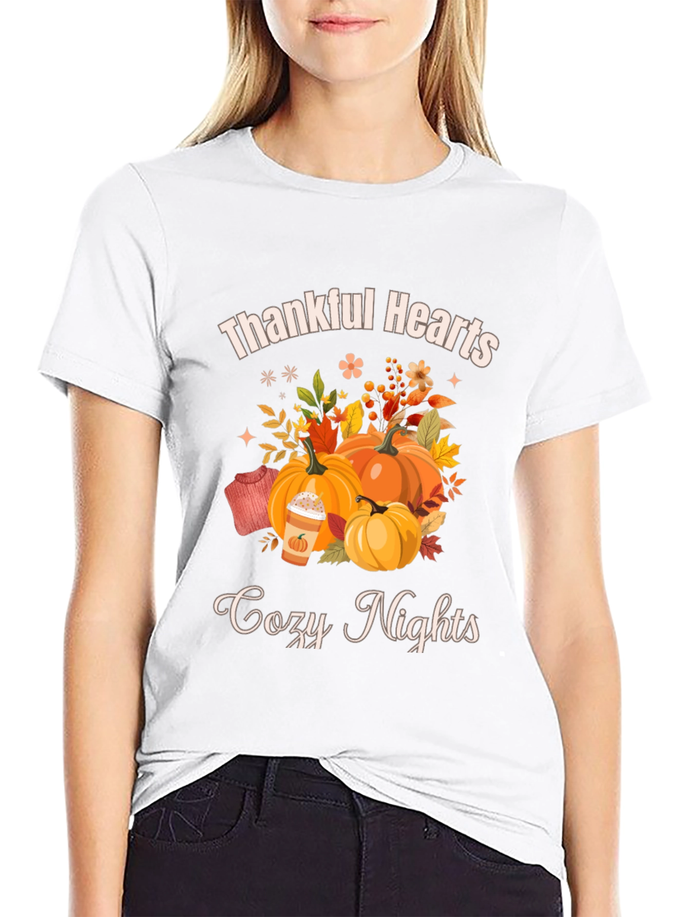 Thankful Hearts Cozy Nights Fall T-Shirt