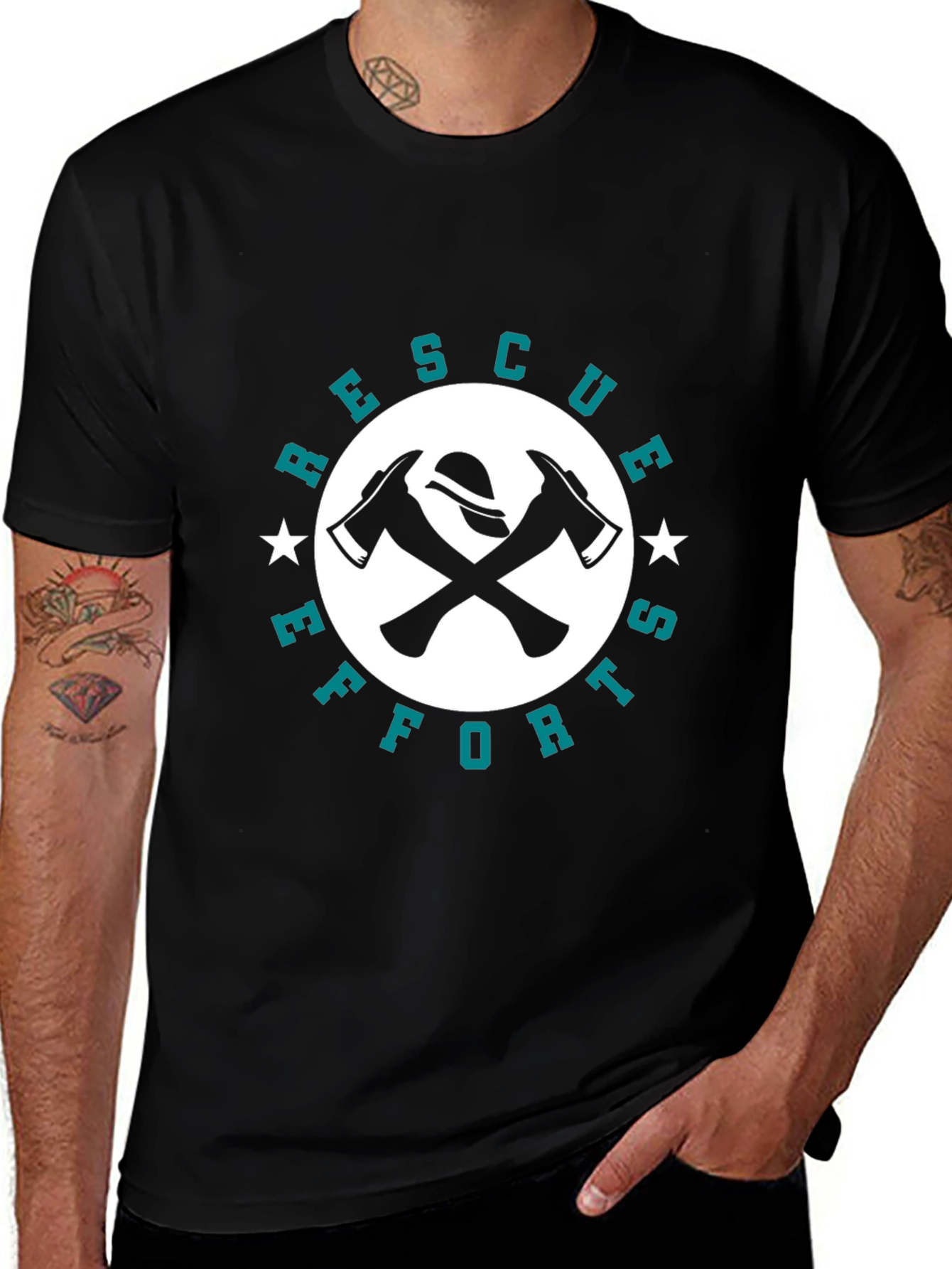 Rescue Efforts Firefighter T-Shirt