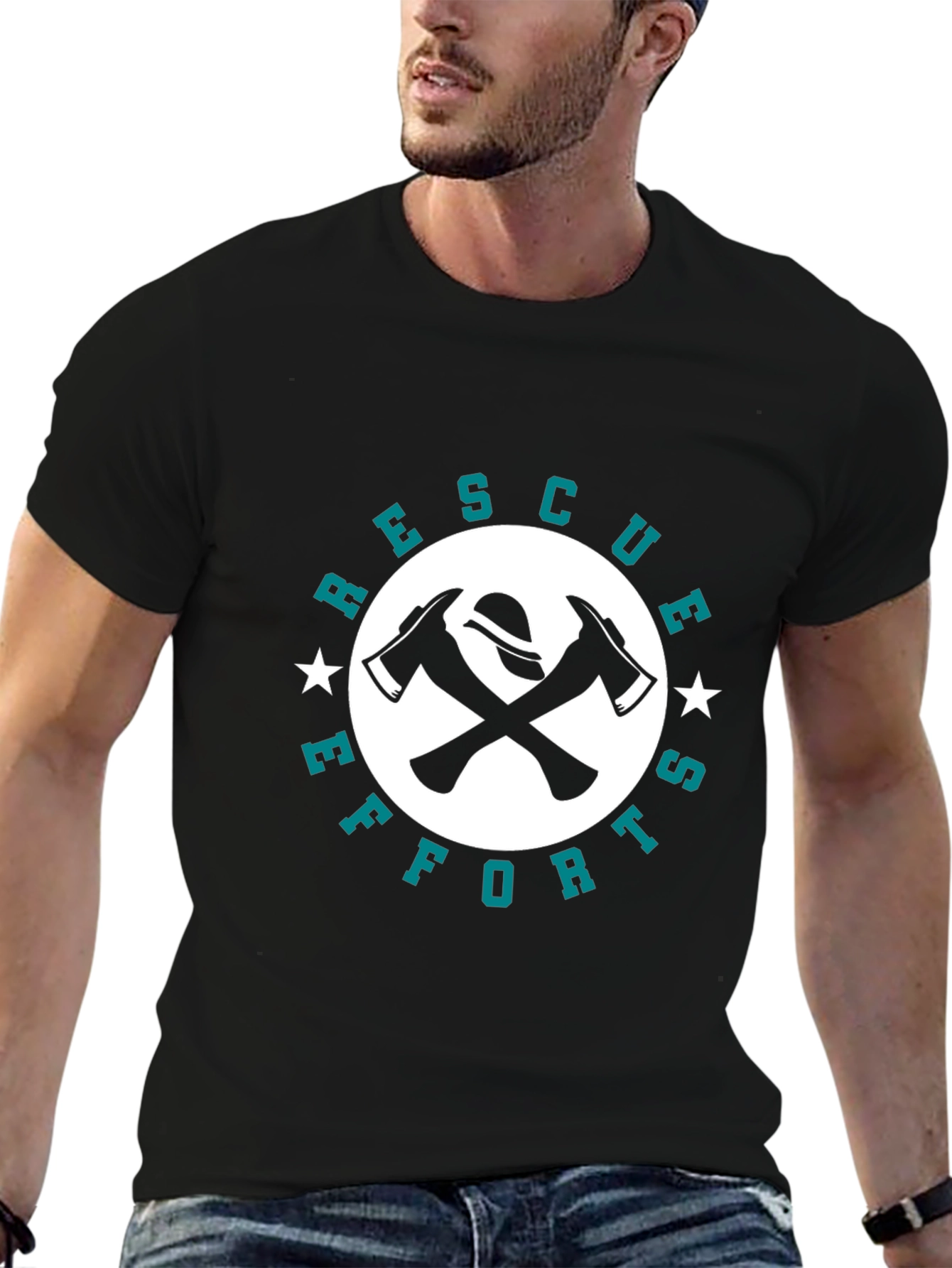 Rescue Efforts Firefighter T-Shirt