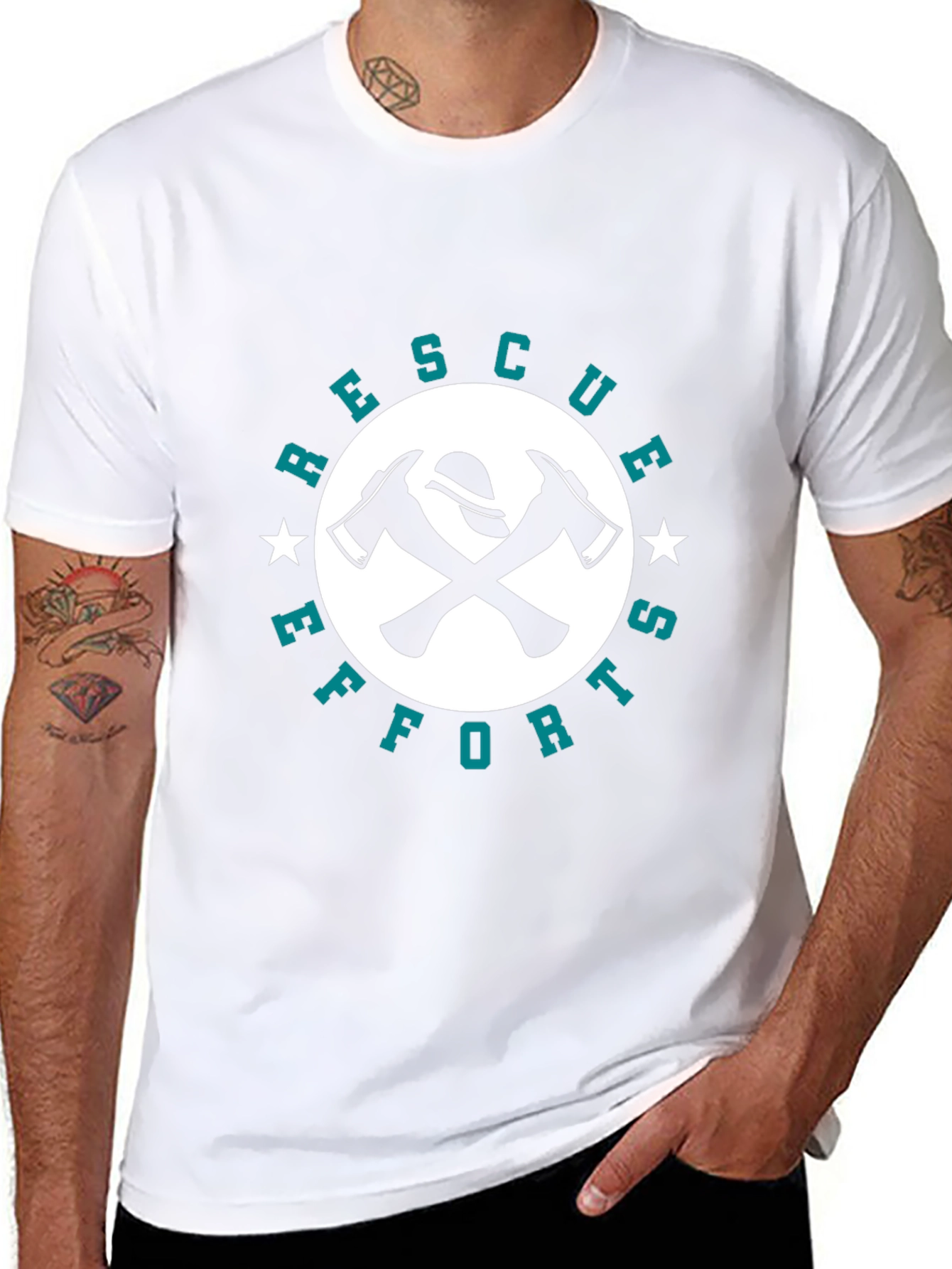 Rescue Efforts Firefighter T-Shirt