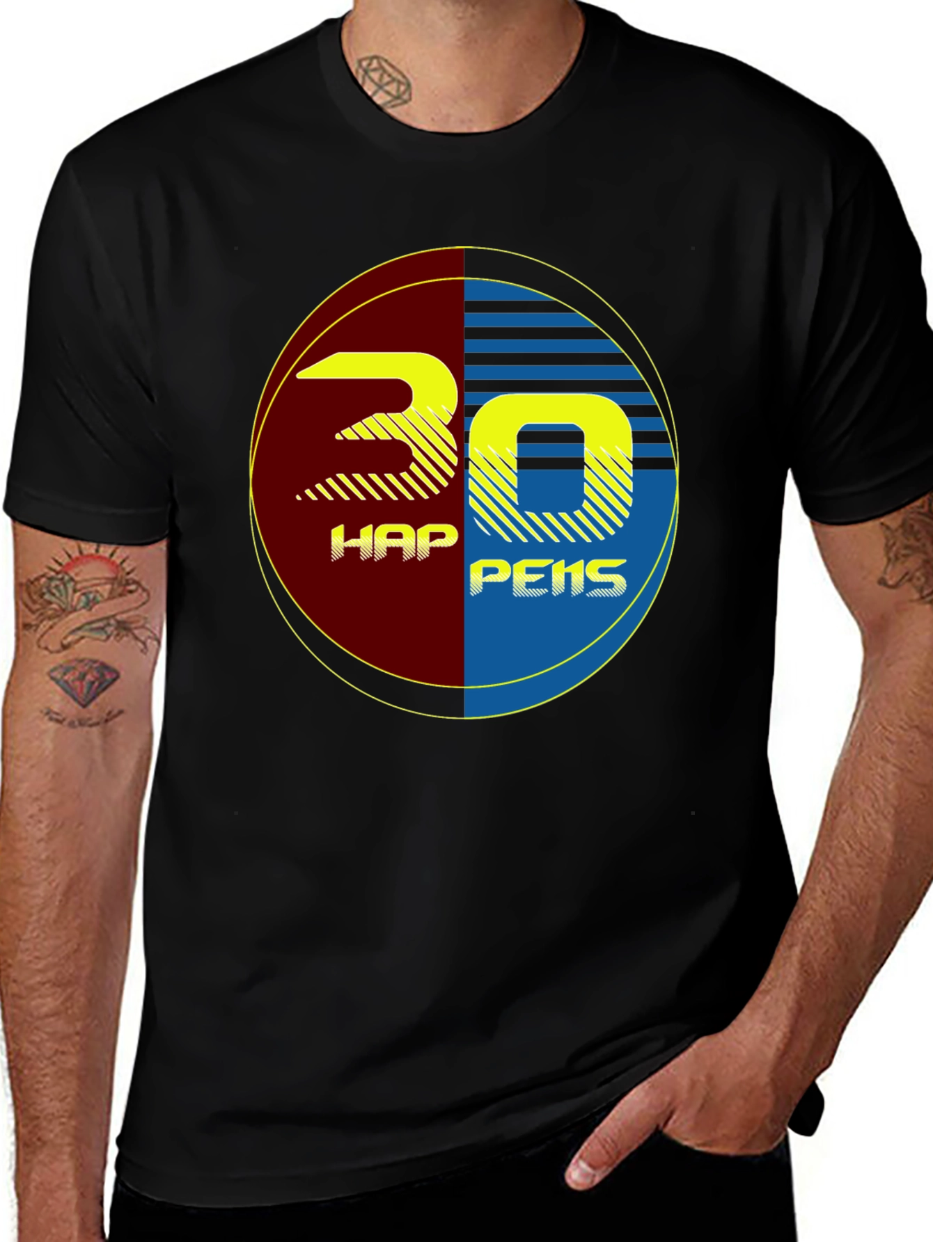 Retro 30 Half Pence Graphic T-Shirt