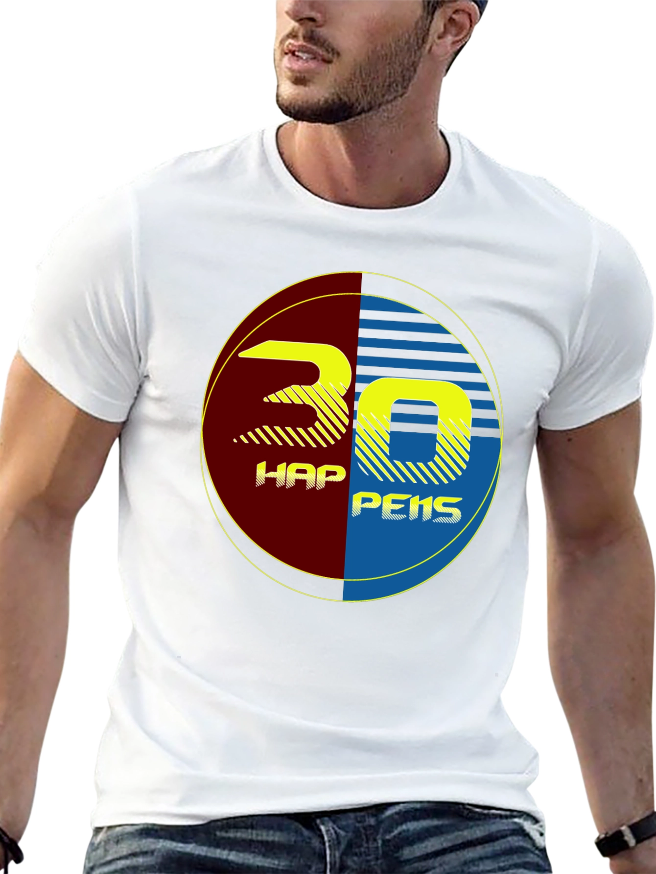 Retro 30 Half Pence Graphic T-Shirt