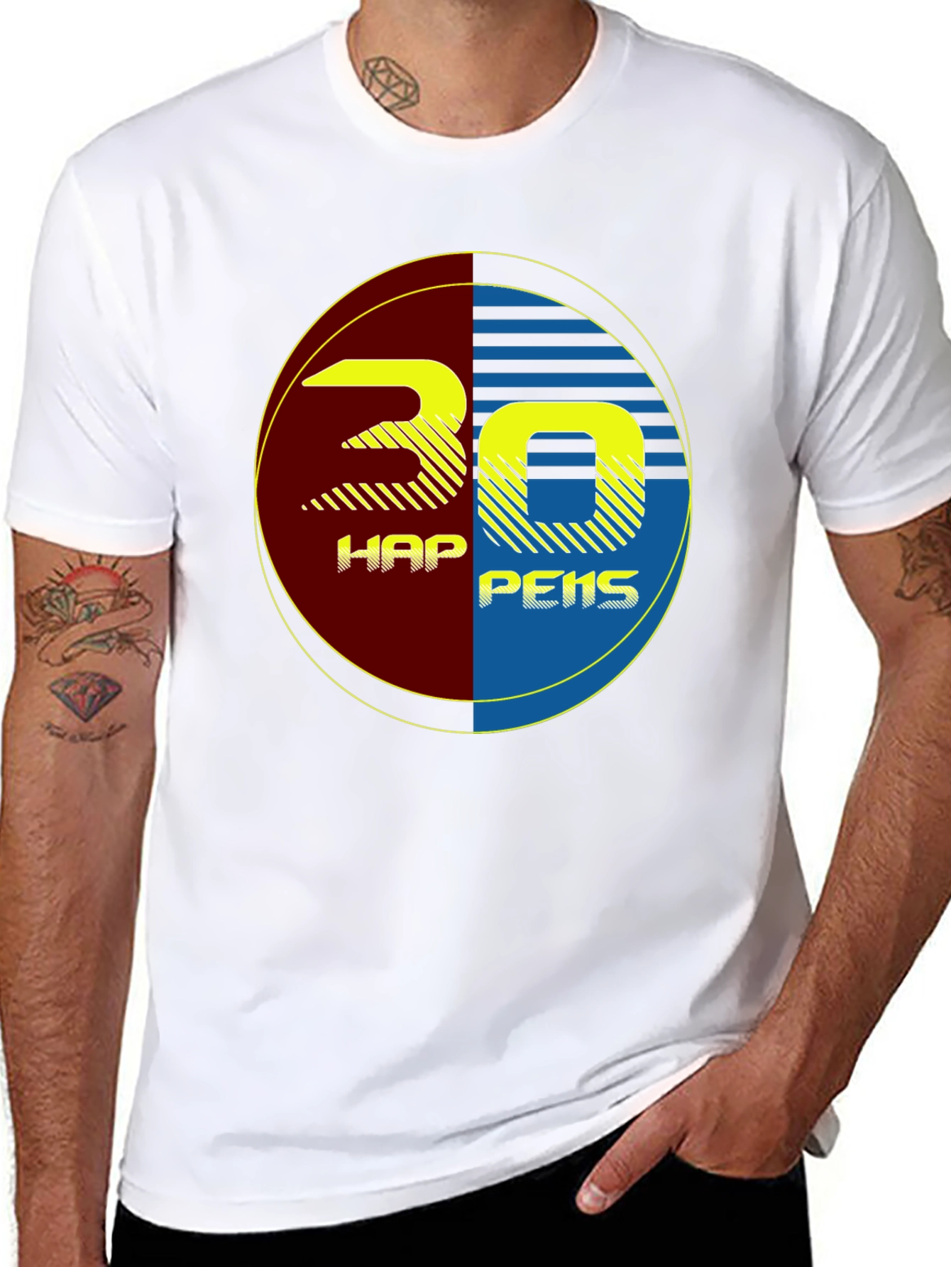 Retro 30 Half Pence Graphic T-Shirt