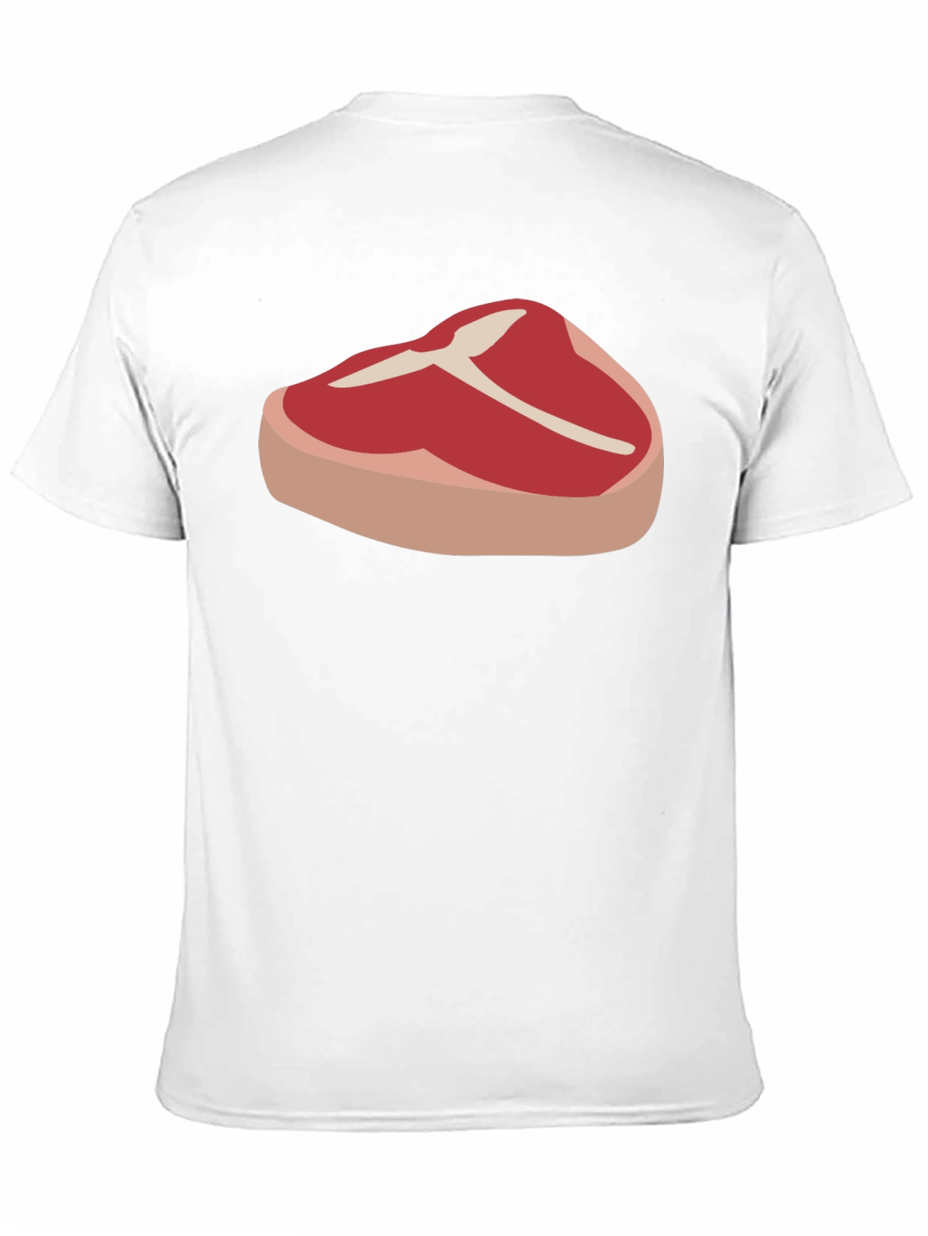 Steak Graphic Tee - Black Cotton T-Shirt