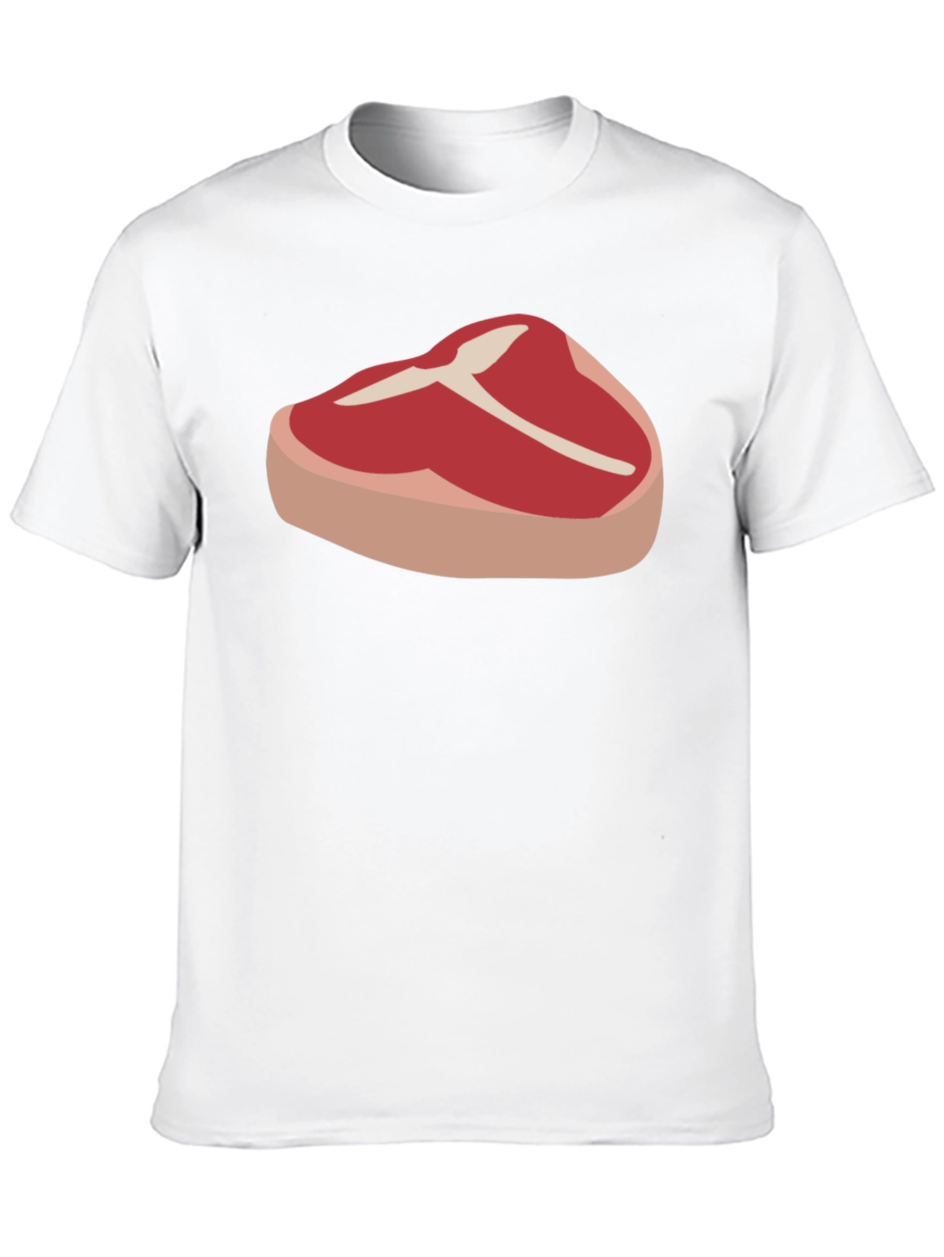 Steak Graphic Tee - Black Cotton T-Shirt