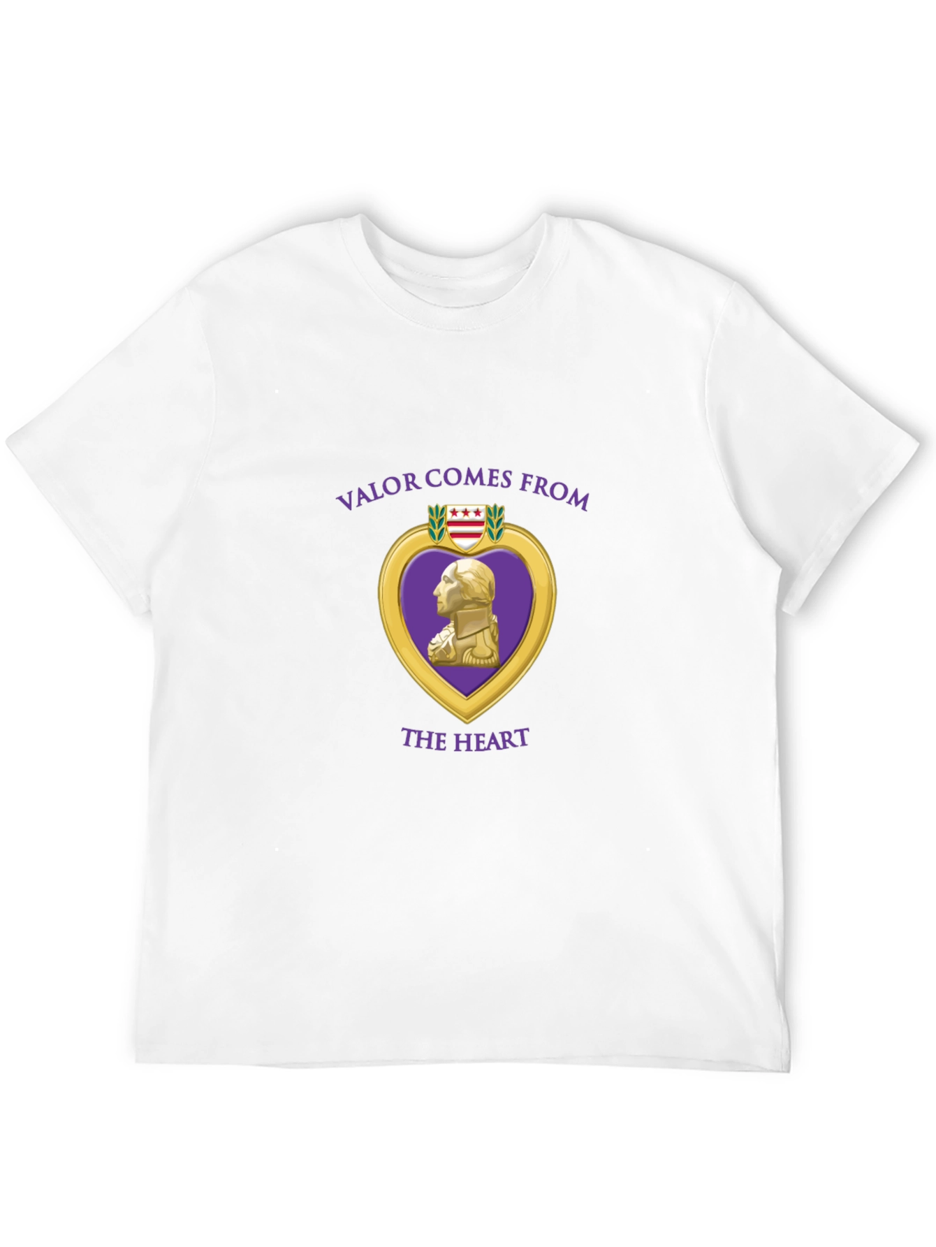 Valor Comes From the Heart Black T-Shirt