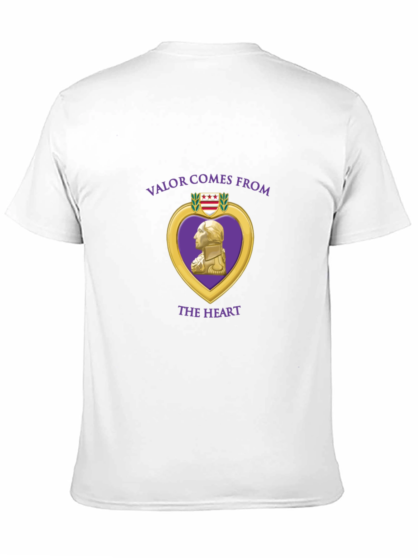 Valor Comes From the Heart Black T-Shirt