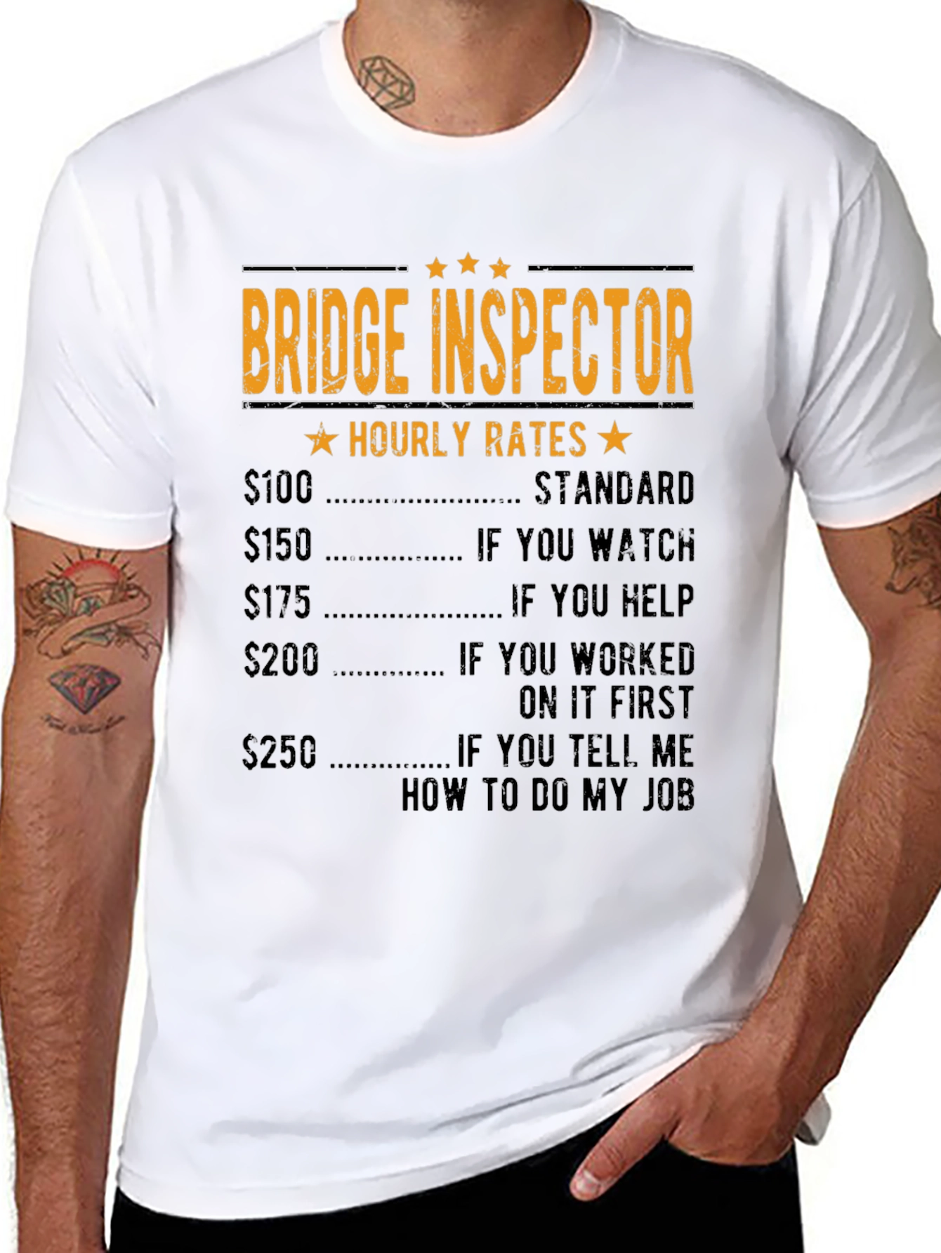 Bridge Inspector Hourly Rates Funny T-Shirt