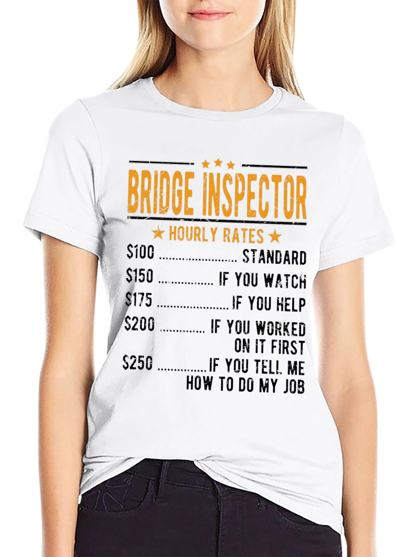 Bridge Inspector Hourly Rates Funny T-Shirt