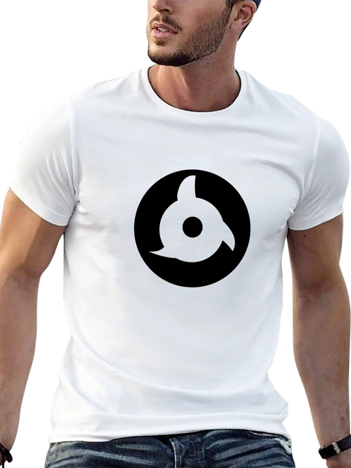 Black Sharingan Graphic Tee - Anime Inspired