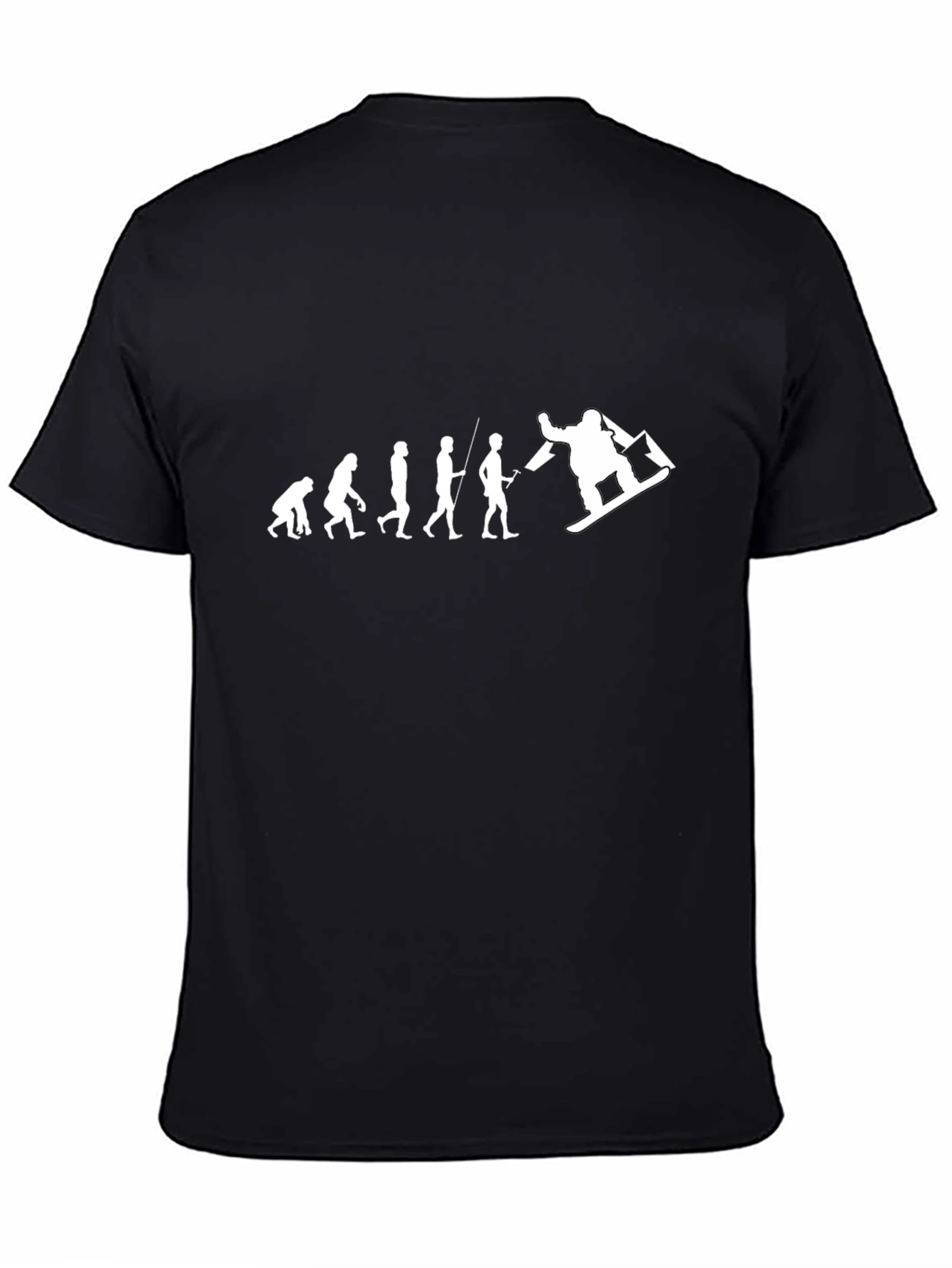Snowboard Evolution T-Shirt - Black Cotton Tee