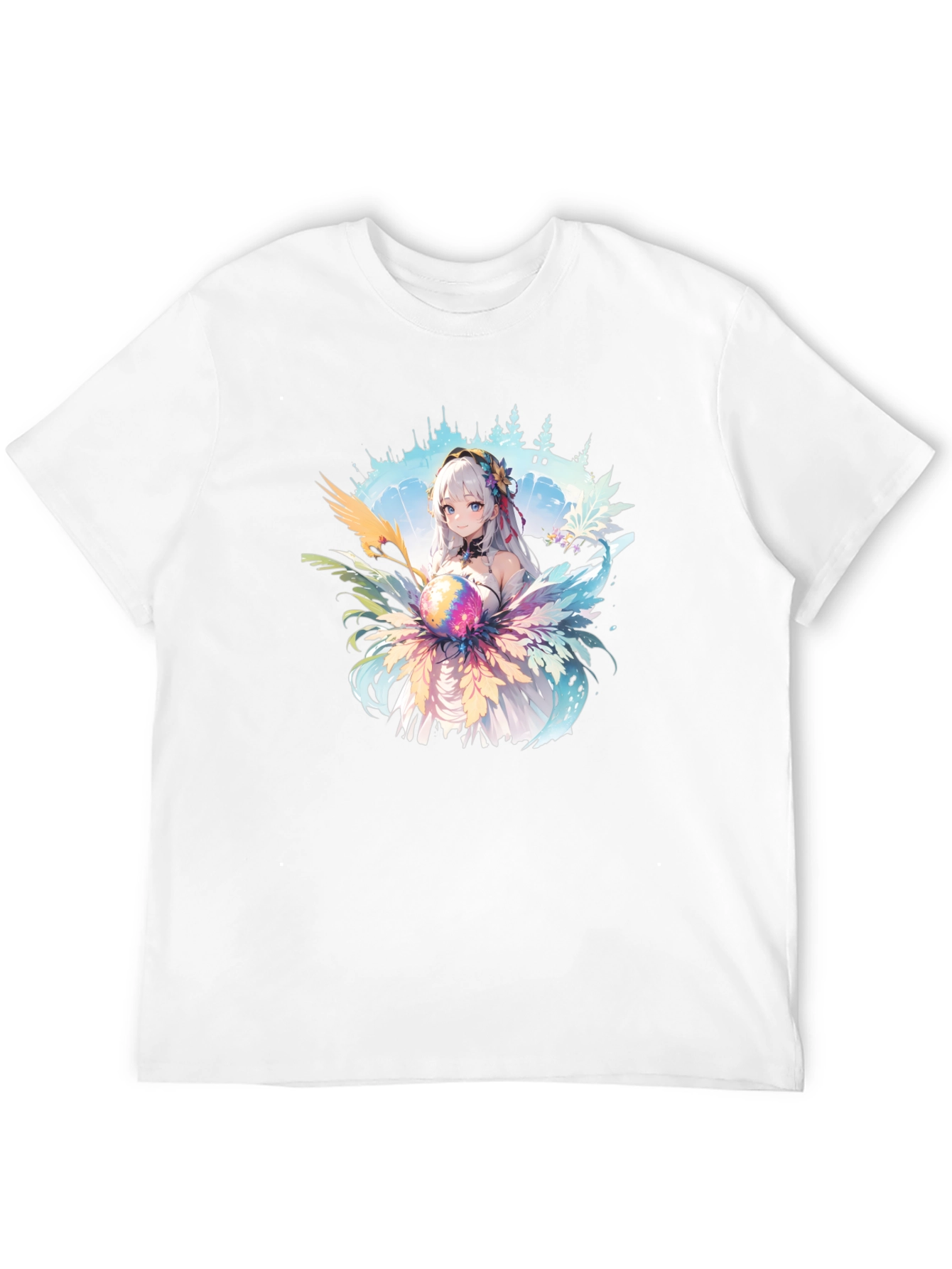 Anime Girl Graphic Tee - Stylish Cotton Blend Shirt