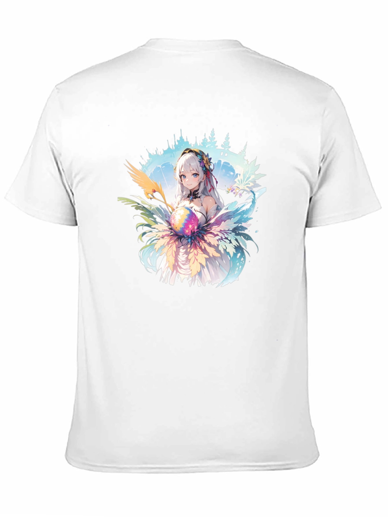 Anime Girl Graphic Tee - Stylish Cotton Blend Shirt