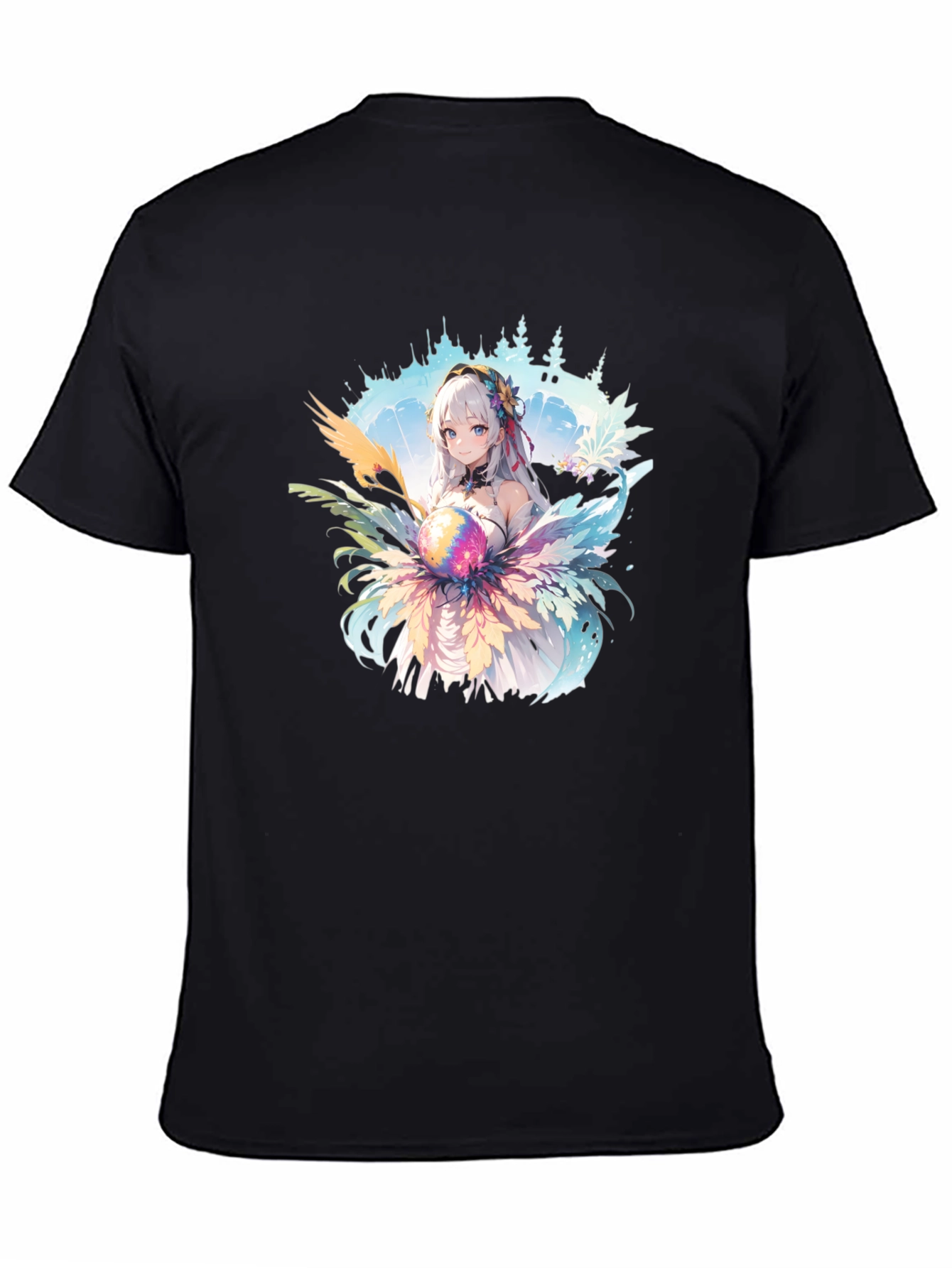 Anime Girl Graphic Tee - Stylish Cotton Blend Shirt