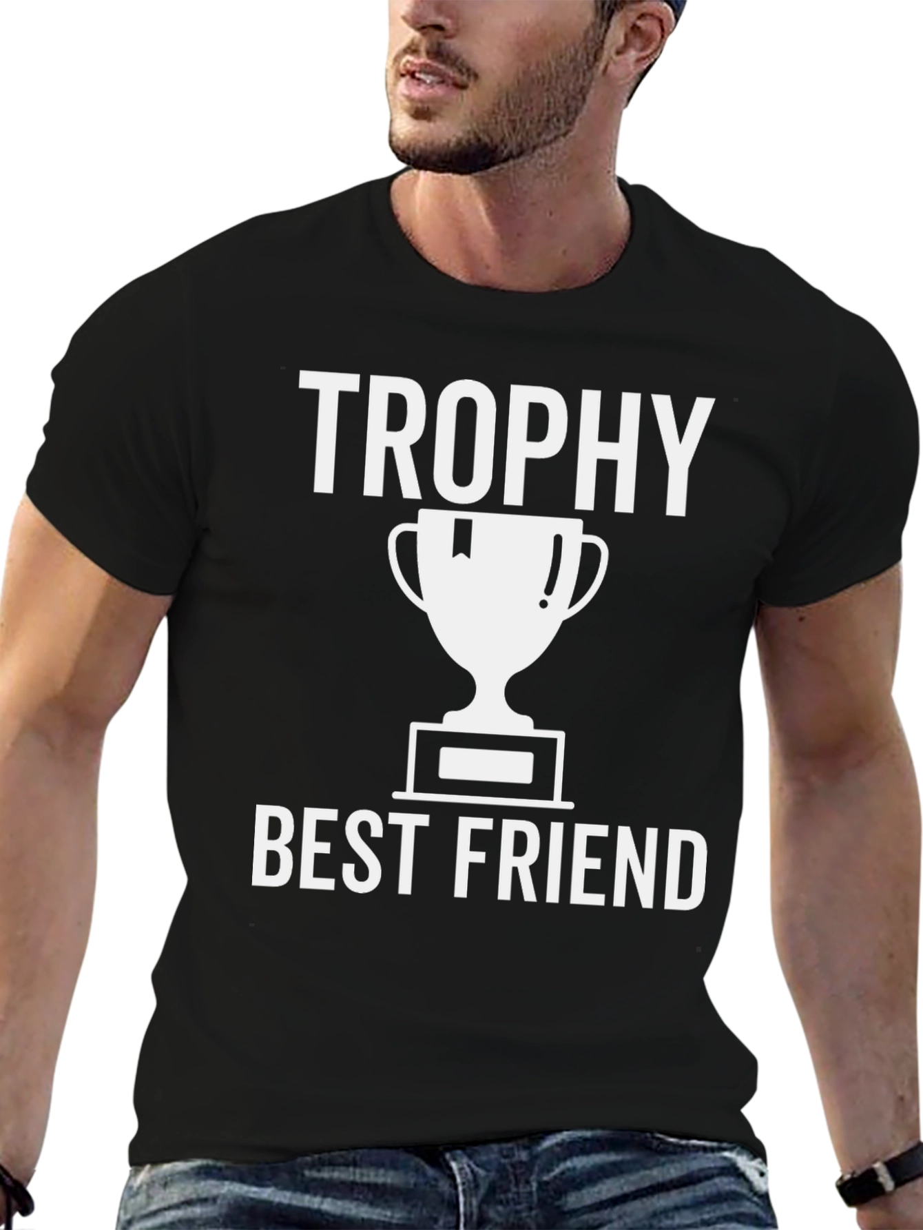 Trophy Best Friend Graphic Tee - Black