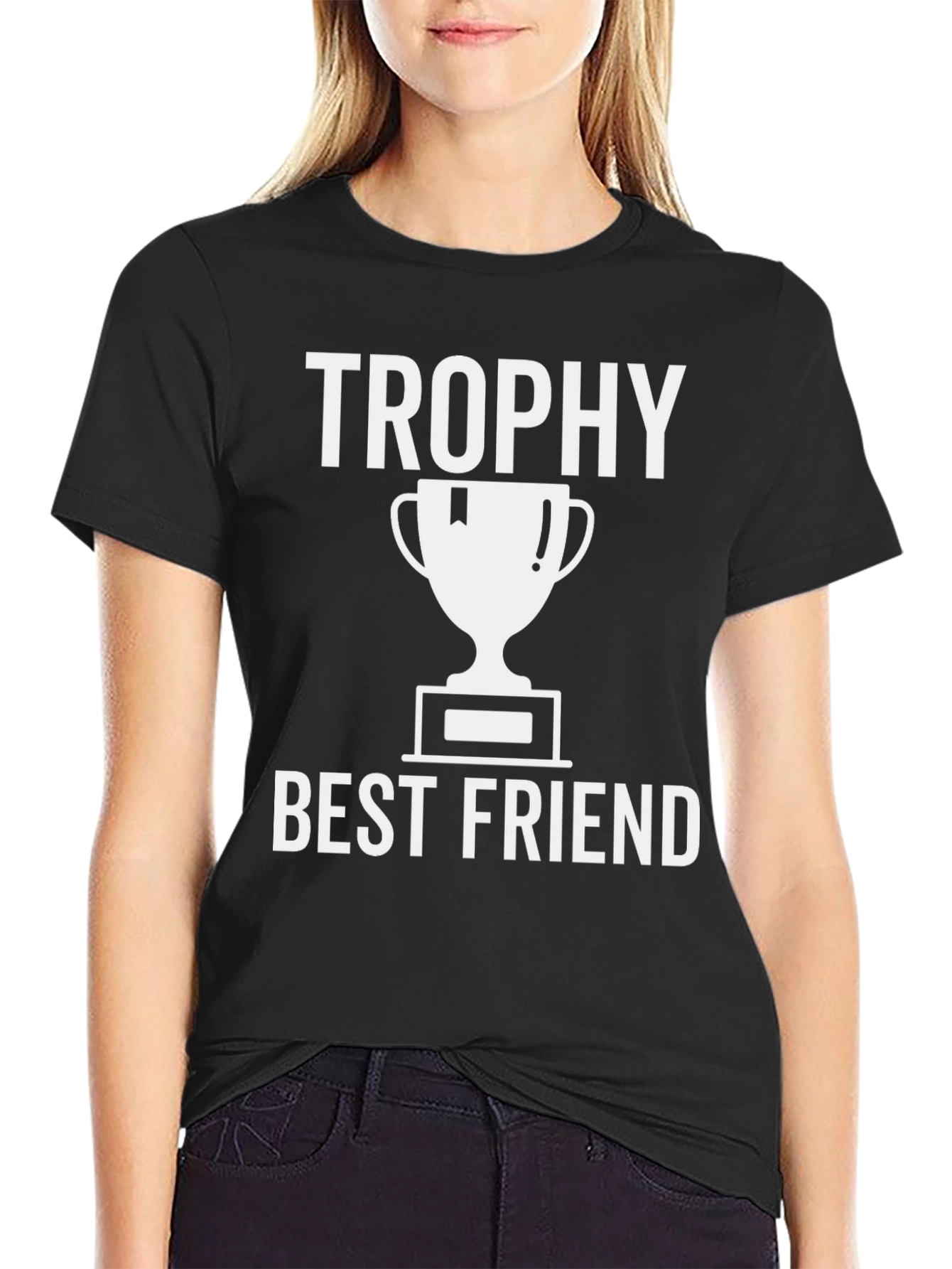 Trophy Best Friend Graphic Tee - Black