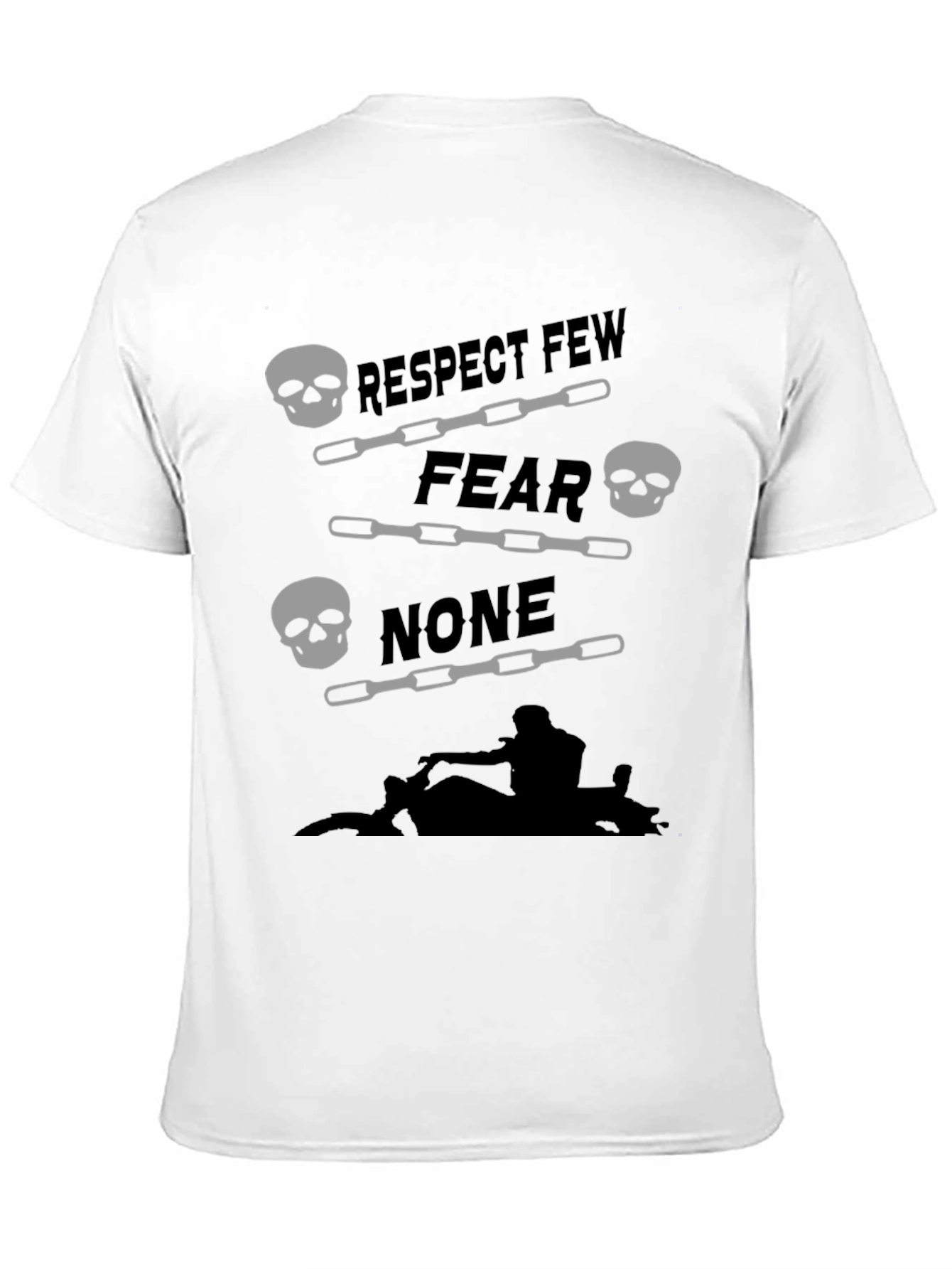 Respect Few Fear None Skull Graphic Tee
