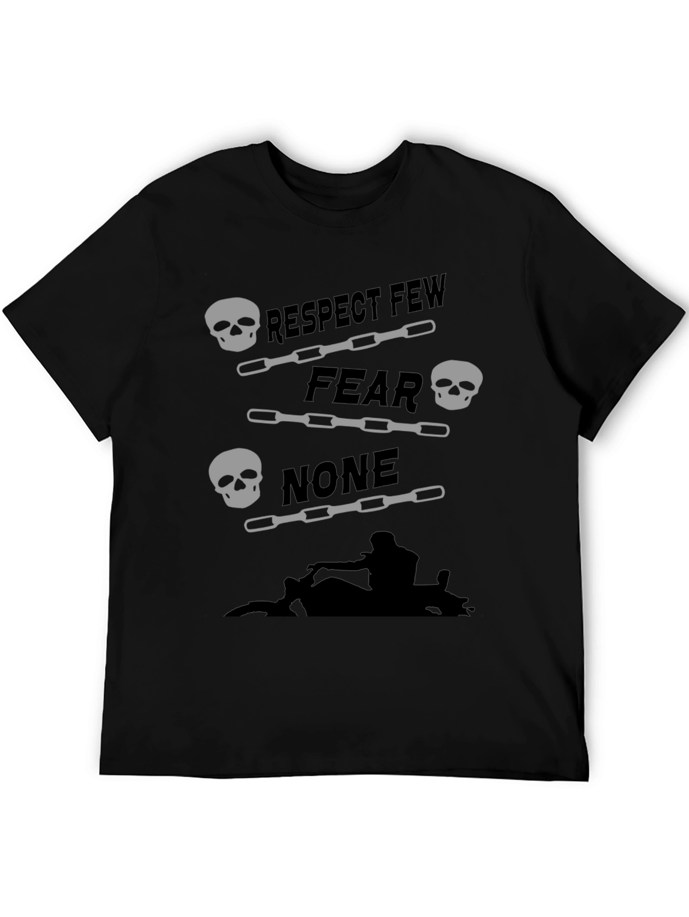 Respect Few Fear None Skull Graphic Tee