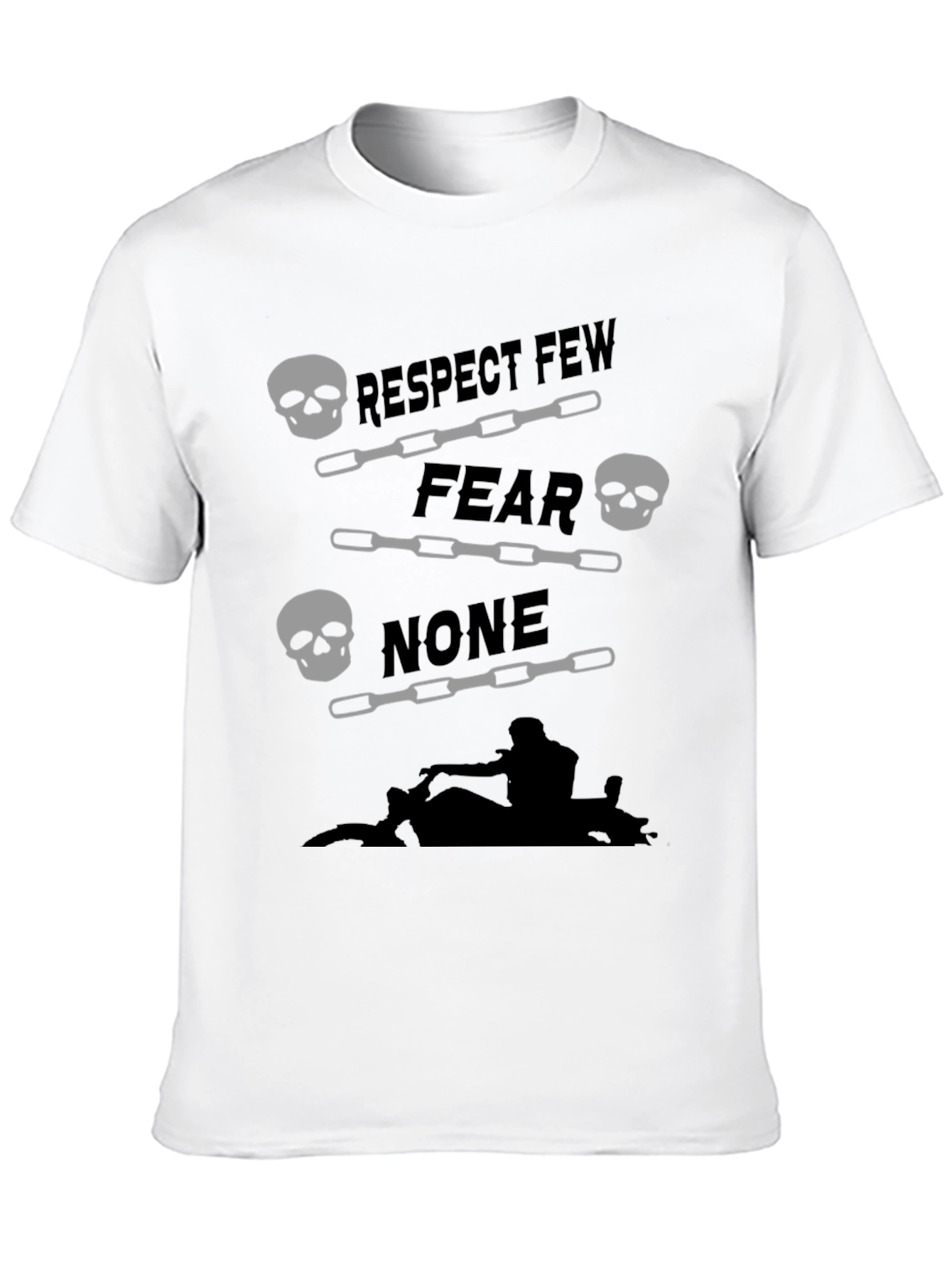 Respect Few Fear None Skull Graphic Tee