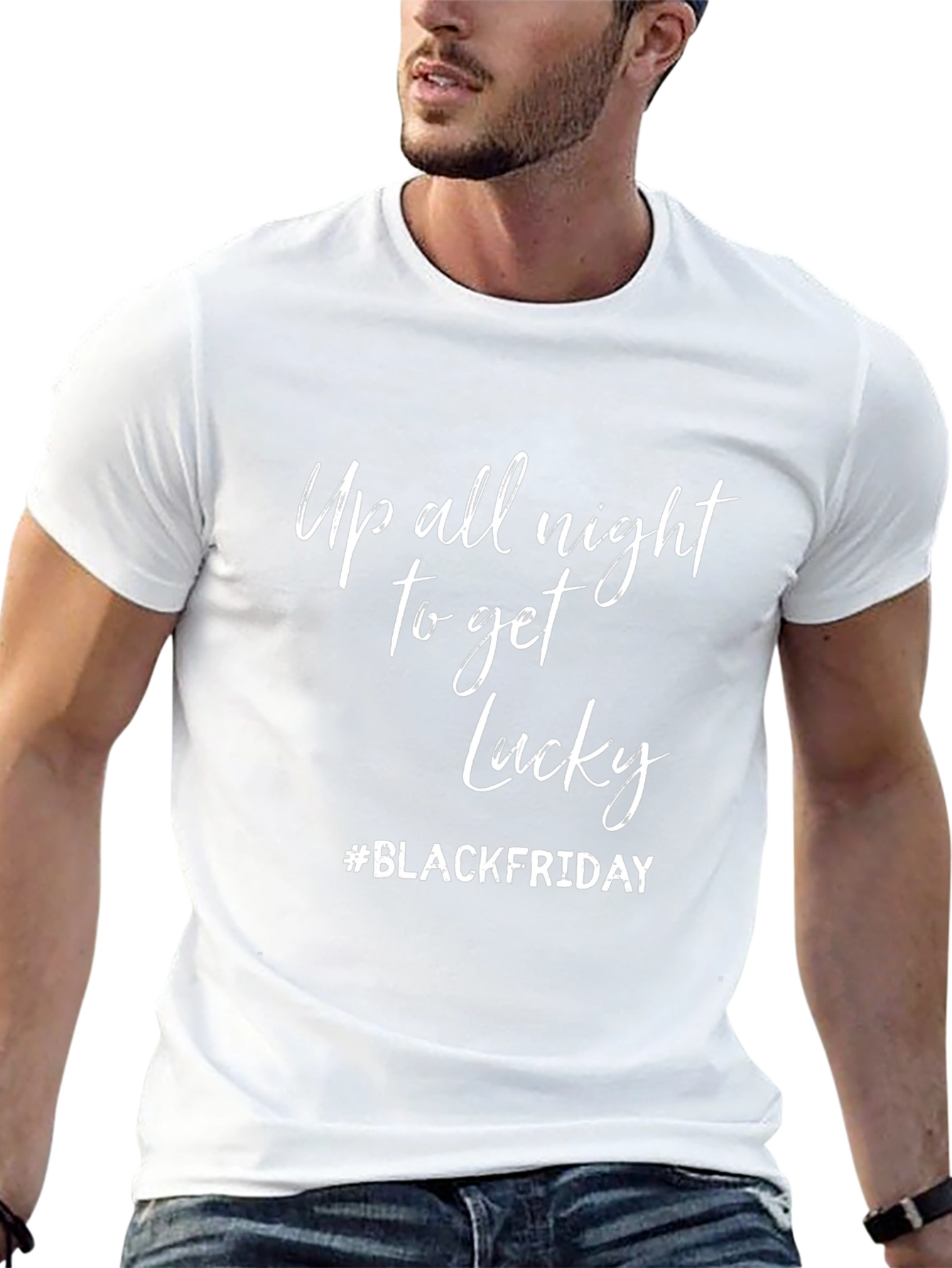 Up All Night to Get Lucky Black Friday T-Shirt
