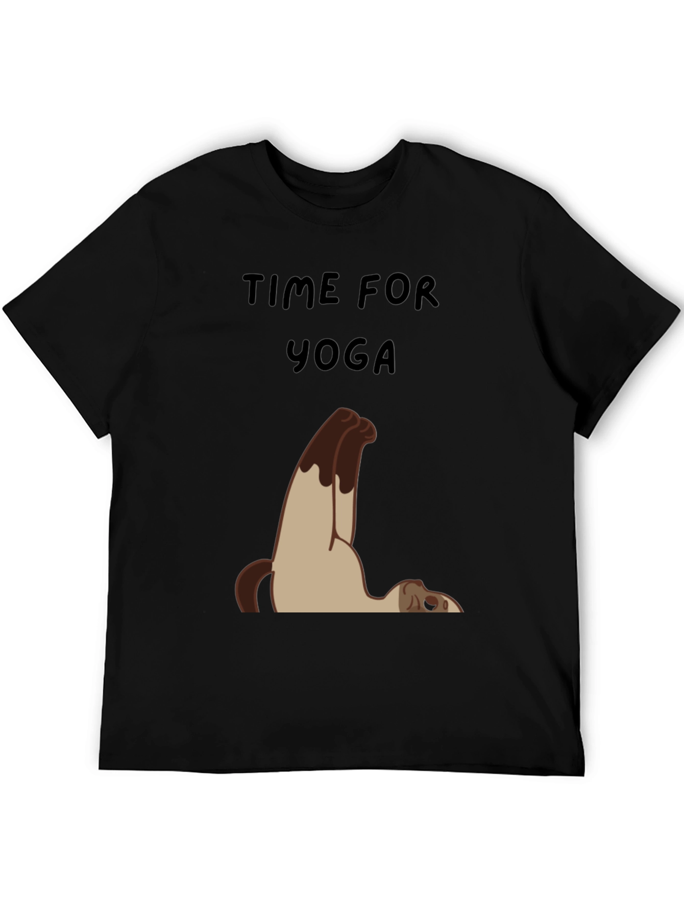 Time For Yoga Cat Graphic T-Shirt