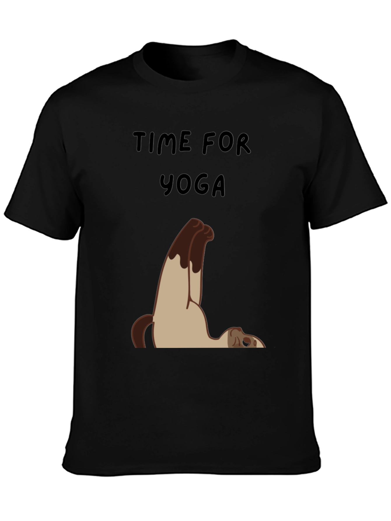 Time For Yoga Cat Graphic T-Shirt