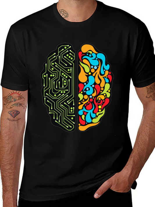 Brain Circuitry T-Shirt - Left & Right Brain Design