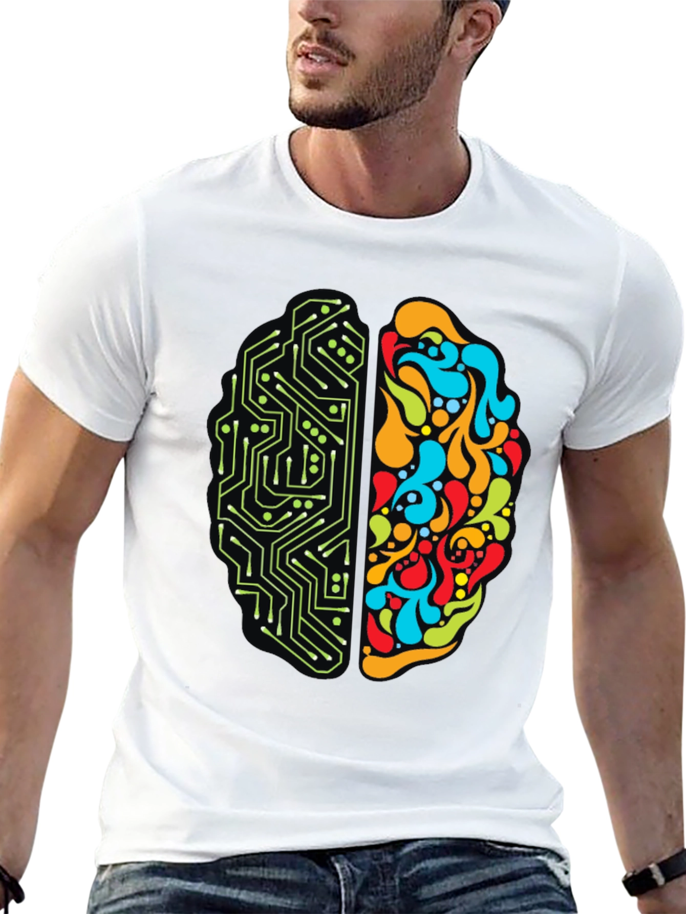 Brain Circuitry T-Shirt - Left & Right Brain Design