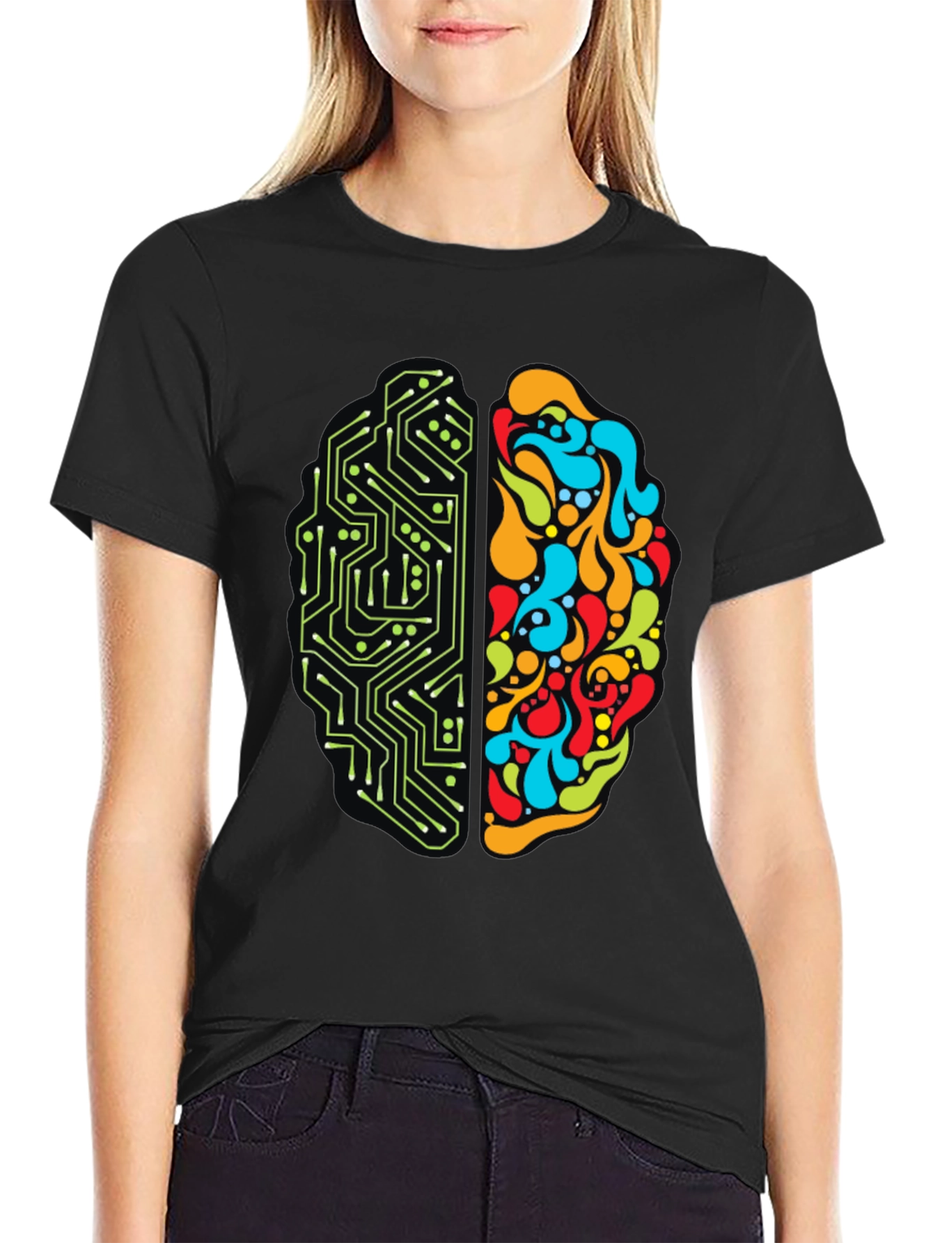 Brain Circuitry T-Shirt - Left & Right Brain Design