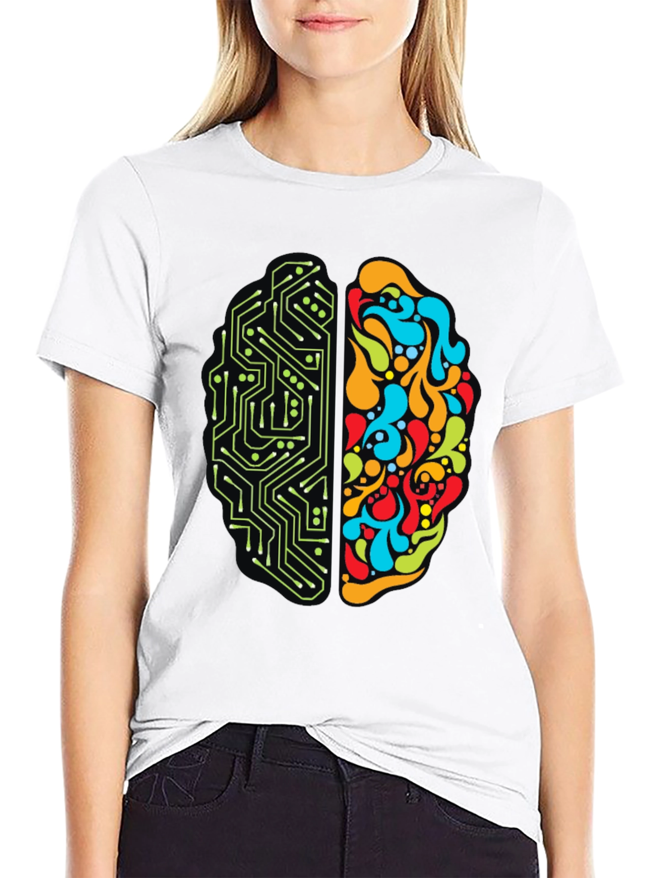 Brain Circuitry T-Shirt - Left & Right Brain Design