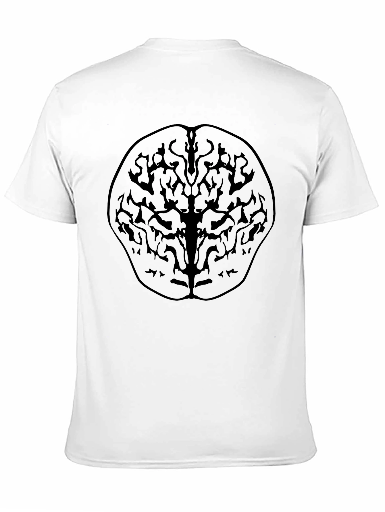 Abstract Brain Tree Black Graphic Tee