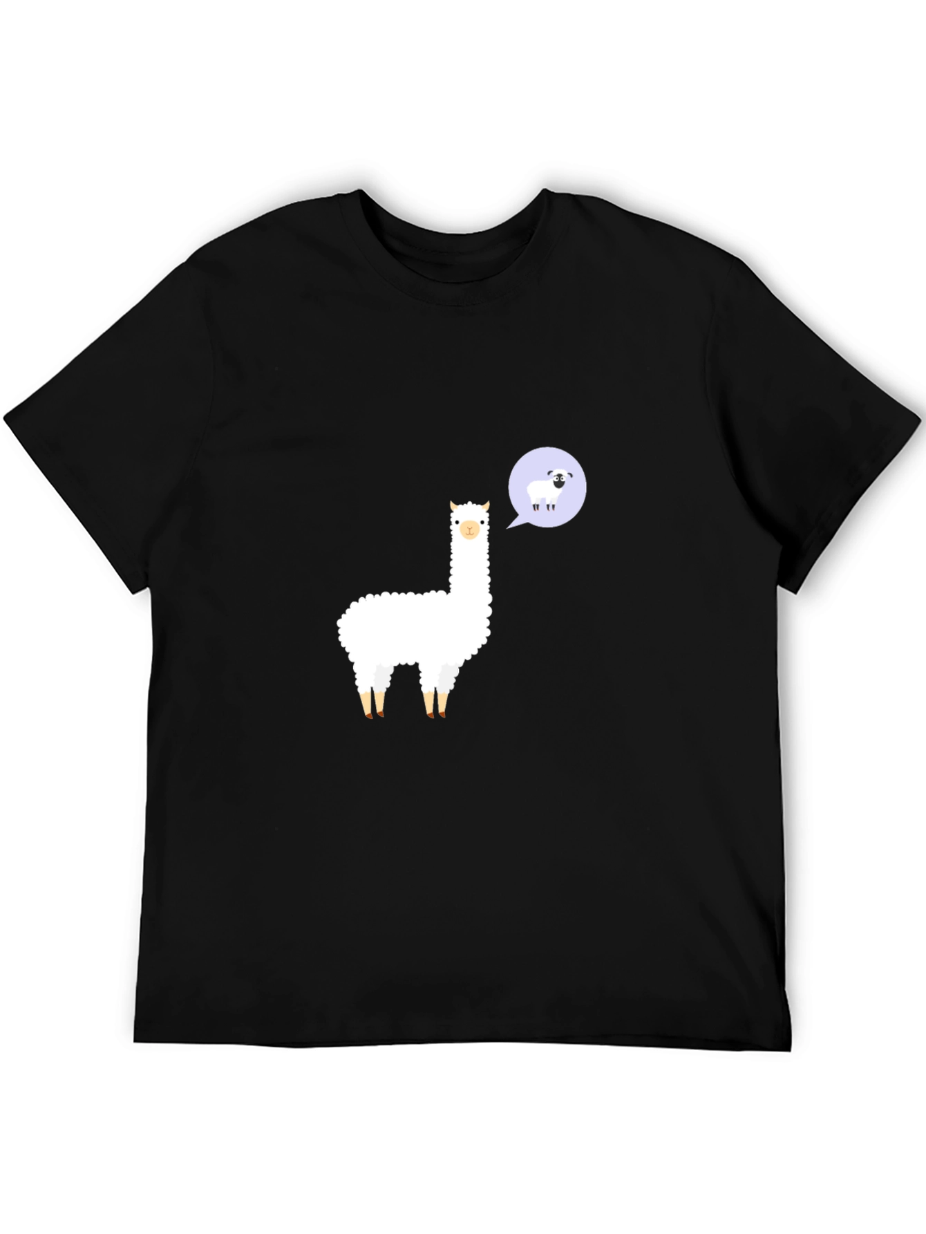 Alpaca & Sheep T-Shirt - Black Cotton Tee