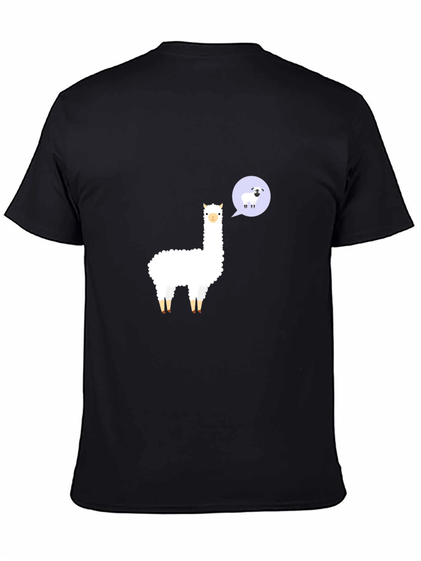 Alpaca & Sheep T-Shirt - Black Cotton Tee