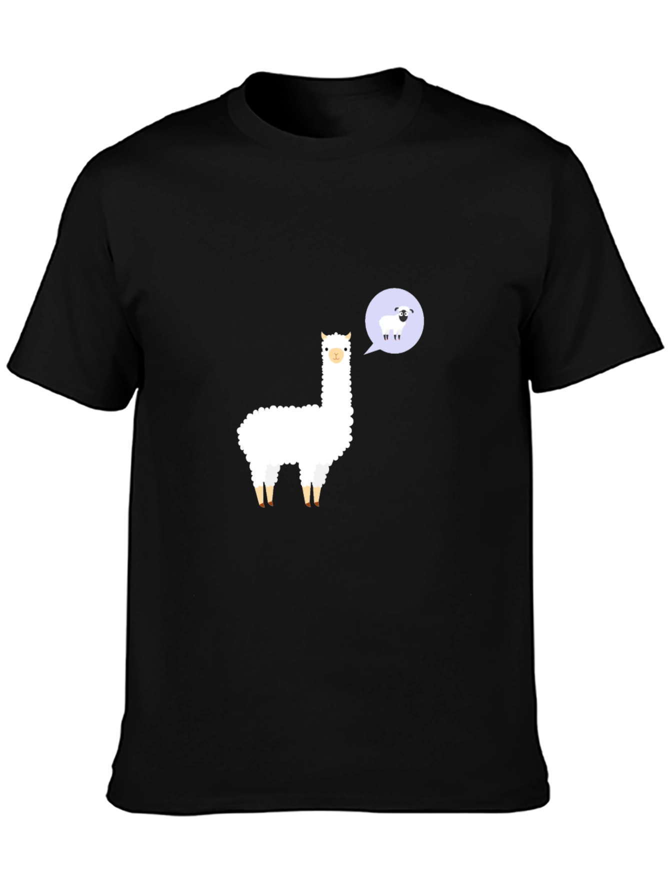 Alpaca & Sheep T-Shirt - Black Cotton Tee