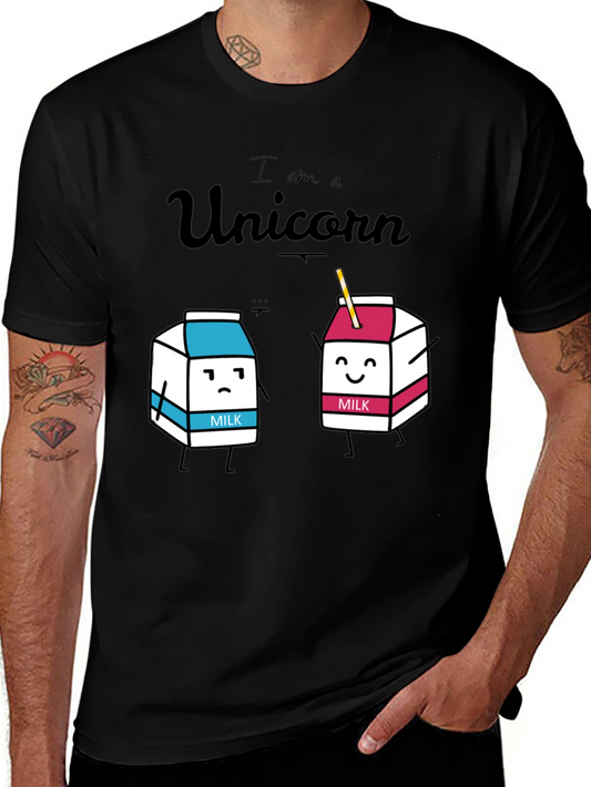 Unicorn Milk T-Shirt - Funny Cartoon Graphic Tee
