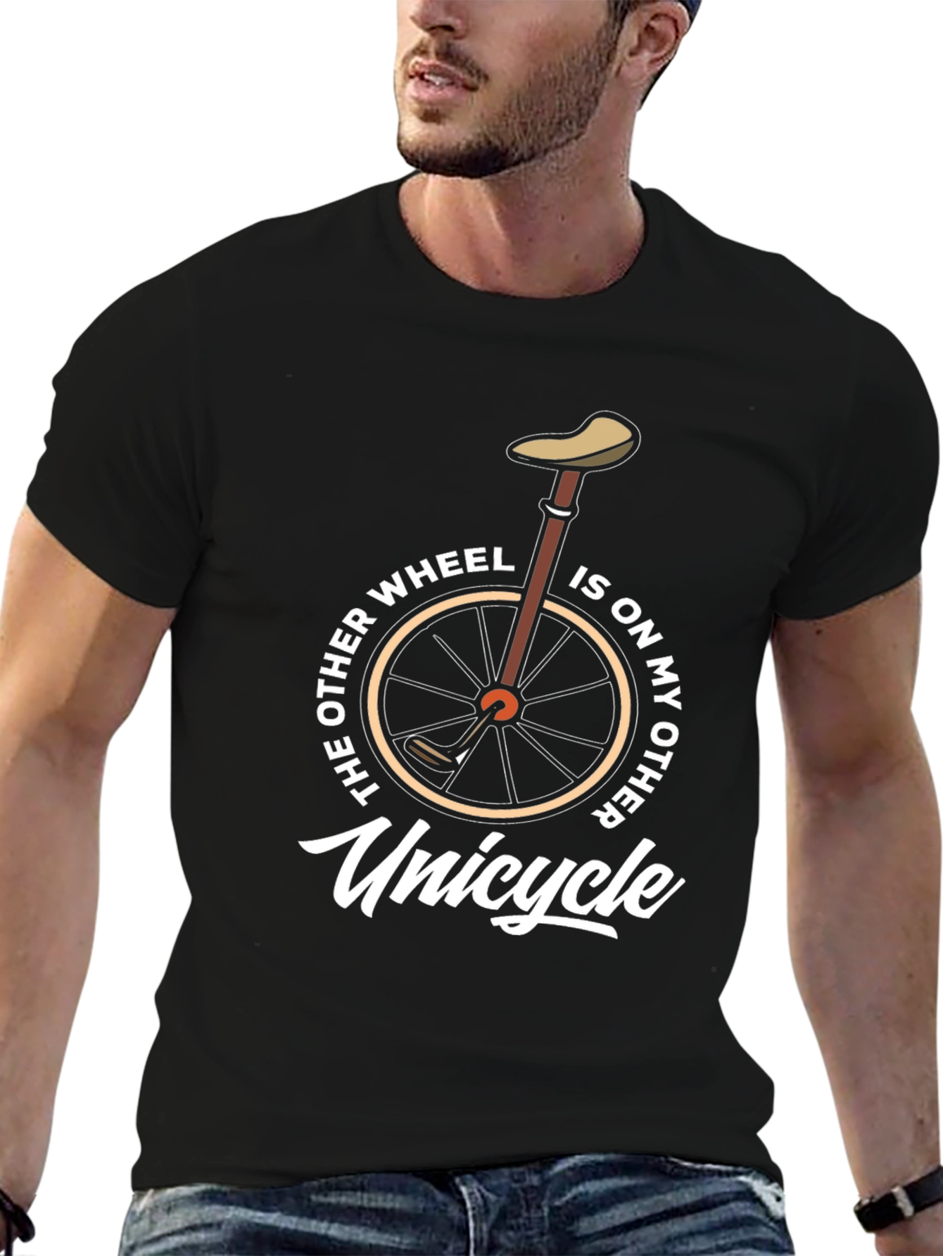 Unicycle Humor Graphic Tee
