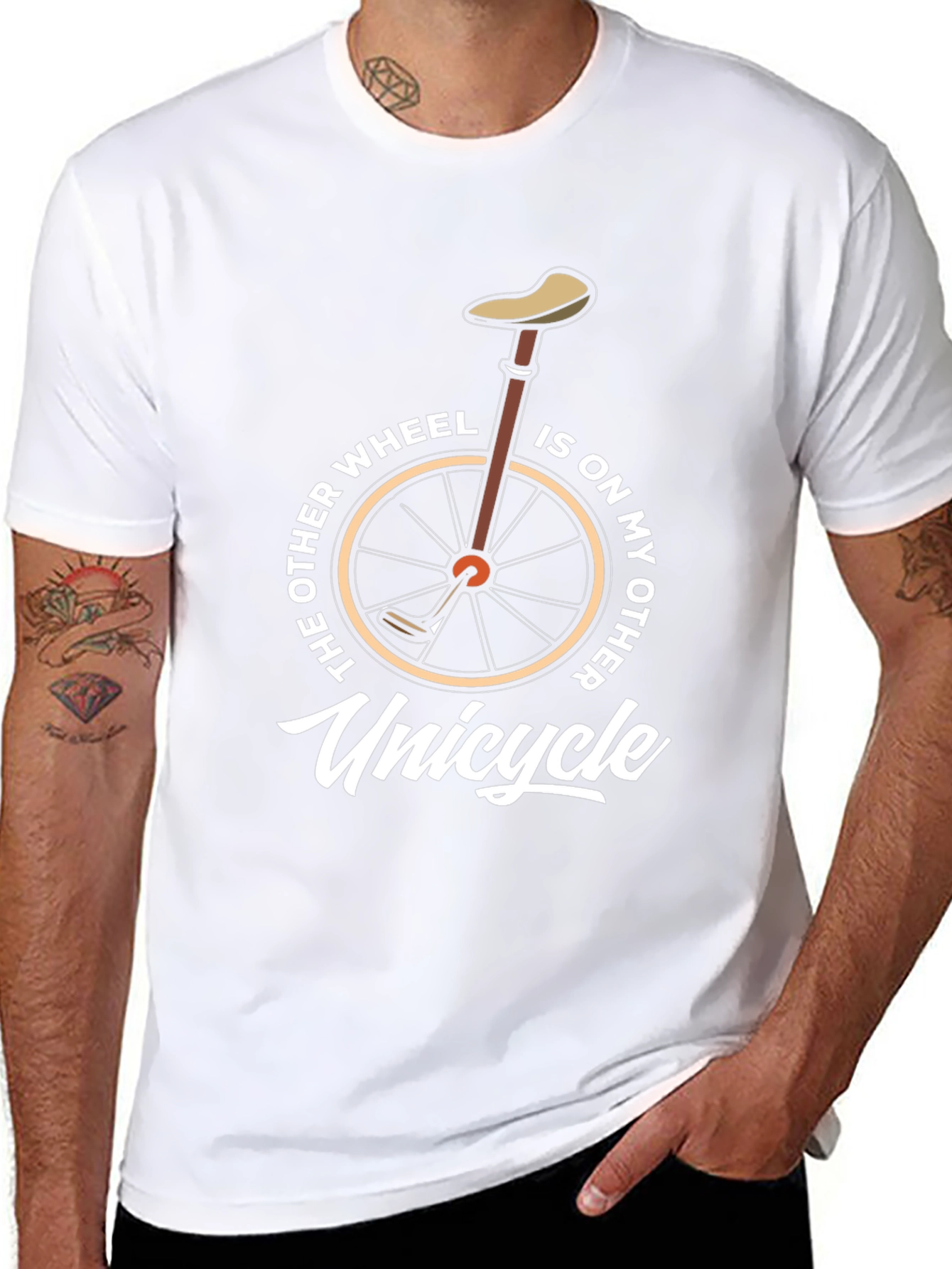Unicycle Humor Graphic Tee