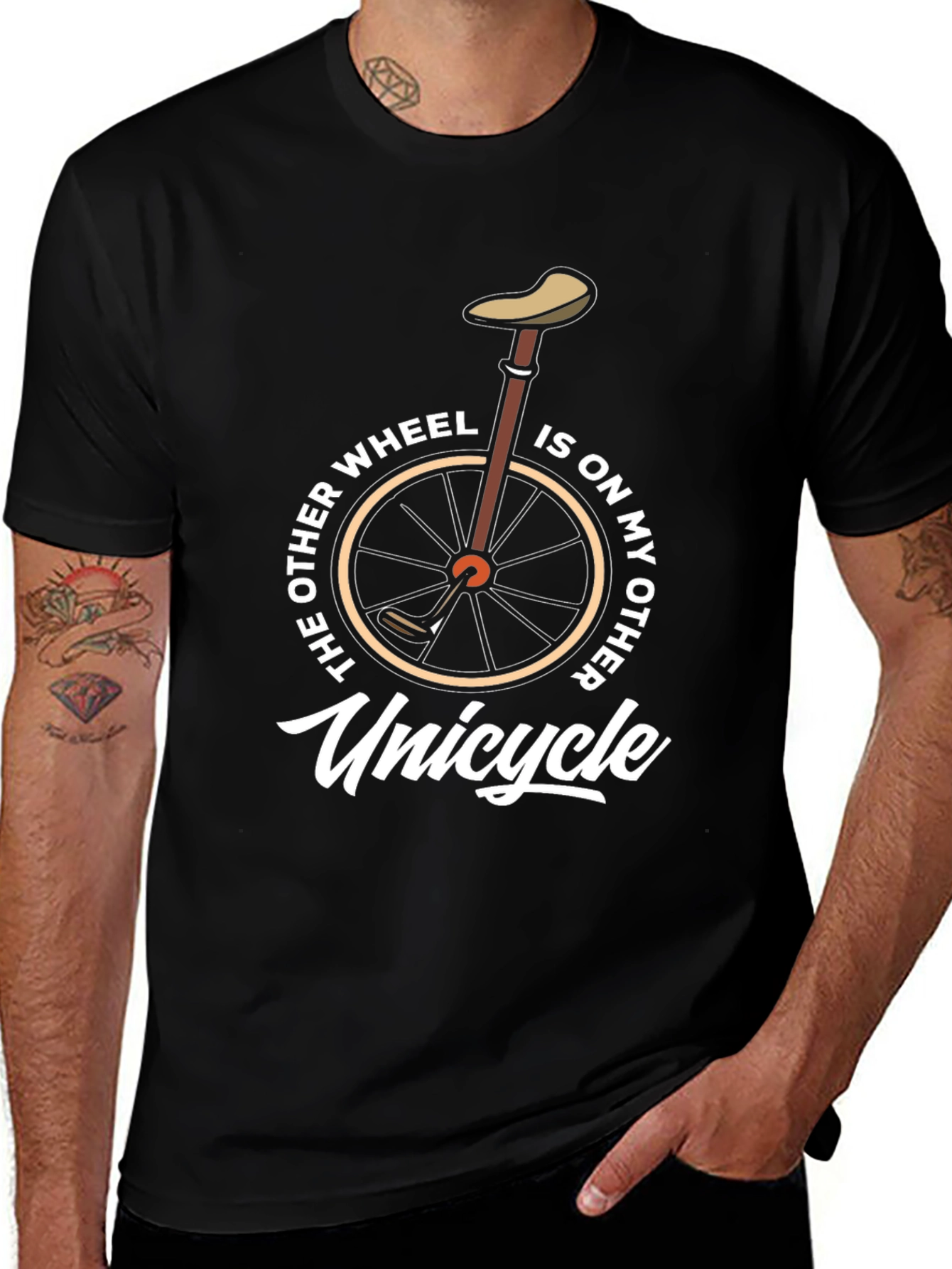 Unicycle Humor Graphic Tee